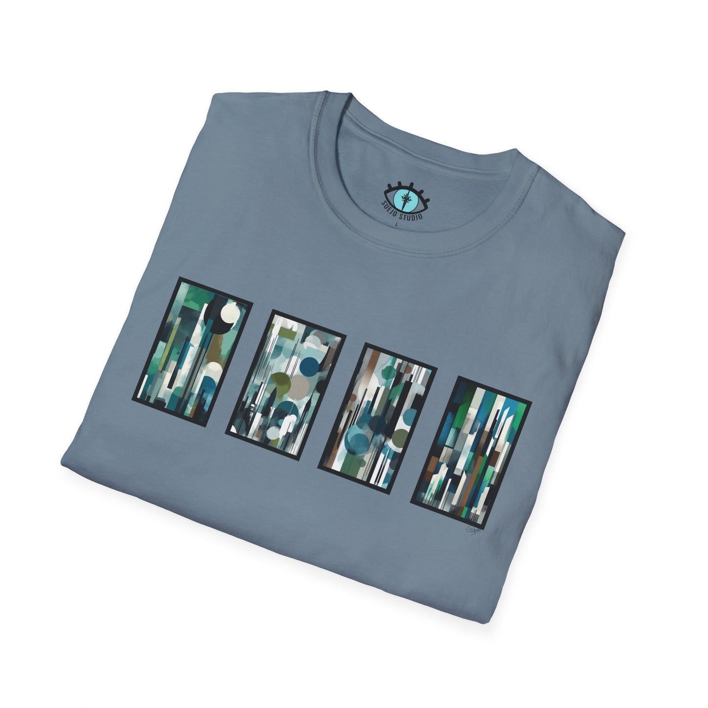 “Night Skyline” Abstract Art - Unisex T-Shirt