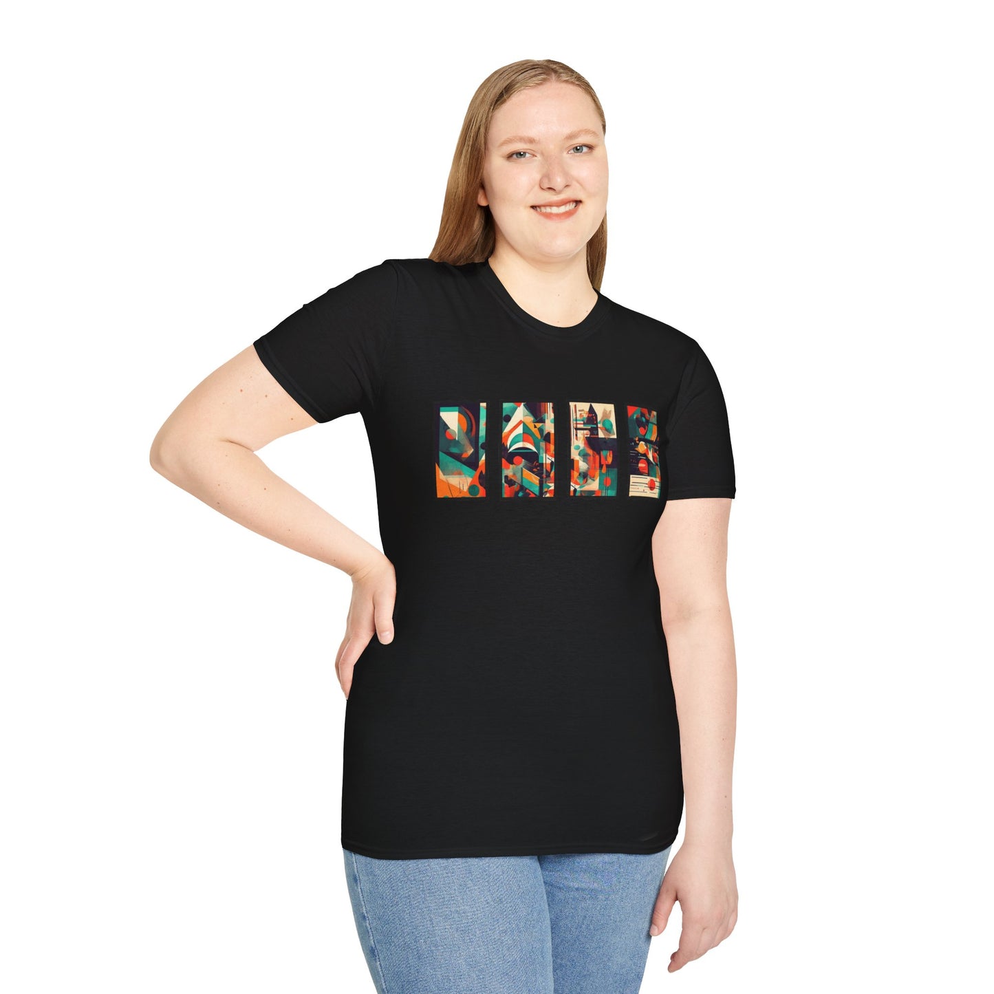 “Cityscape Sunset” Abstract Art - Unisex T-Shirt