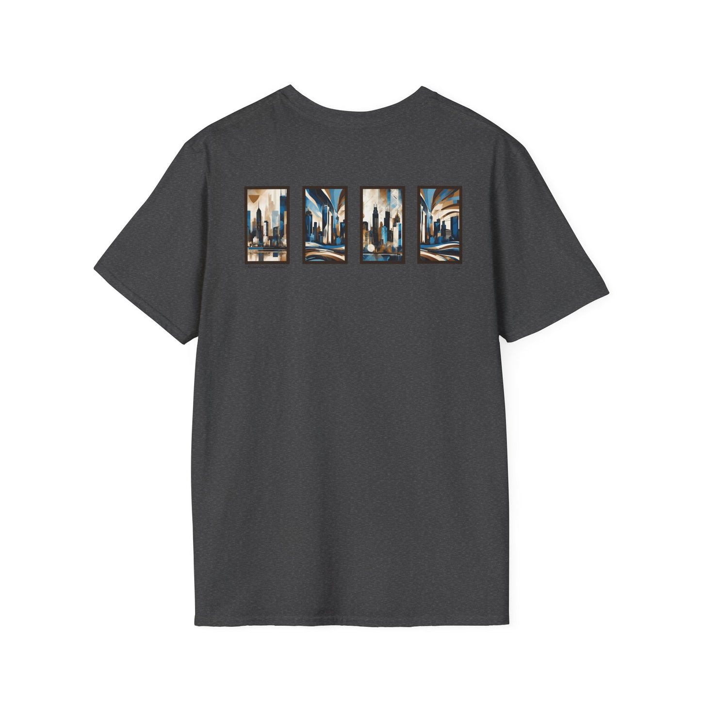 “Minneapolis Skyline” Abstract Art - Unisex T-Shirt
