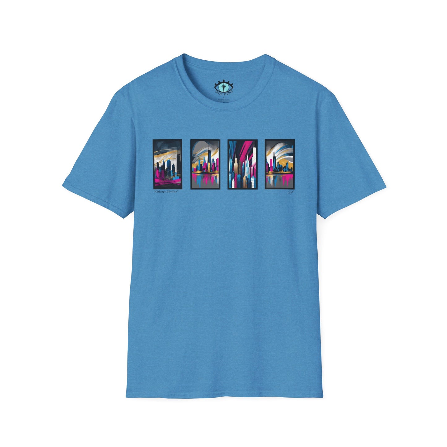 “Chicago Skyline” Abstract Art - Unisex T-Shirt