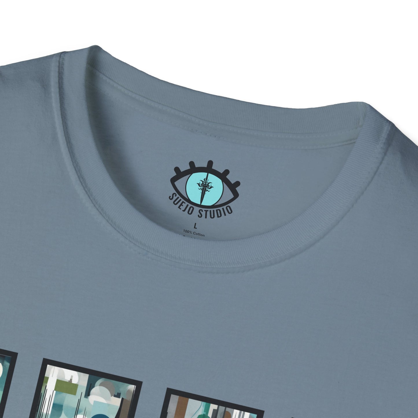 “Night Skyline” Abstract Art - Unisex T-Shirt