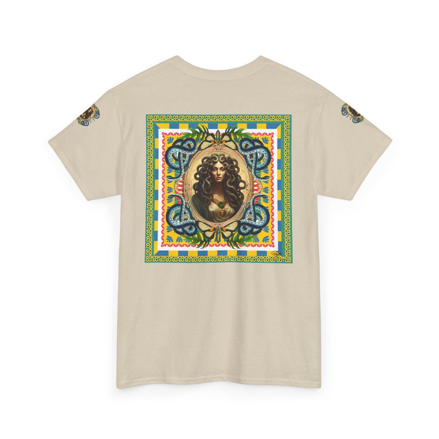 Mona Lisa Medusa - Unisex Cotton T-Shirt