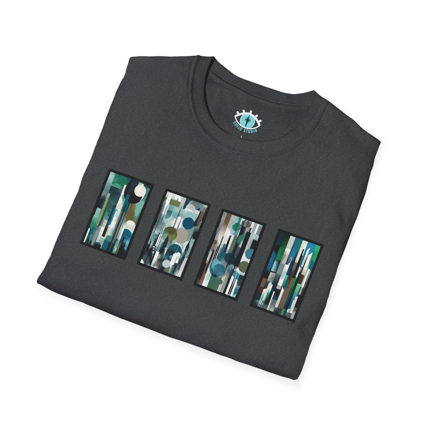 “Night Skyline” Abstract Art - Unisex T-Shirt