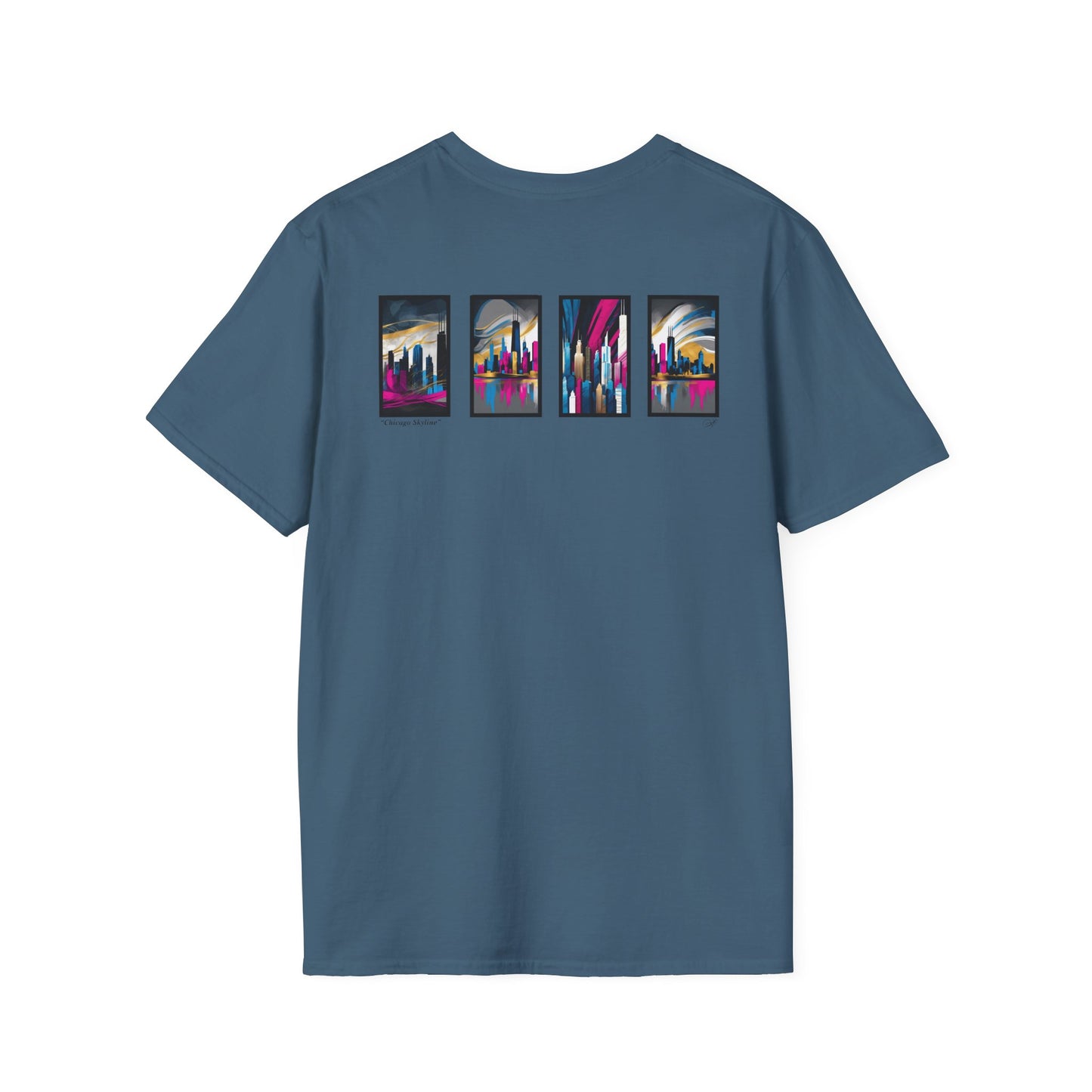 “Chicago Skyline” Abstract Art - Unisex T-Shirt
