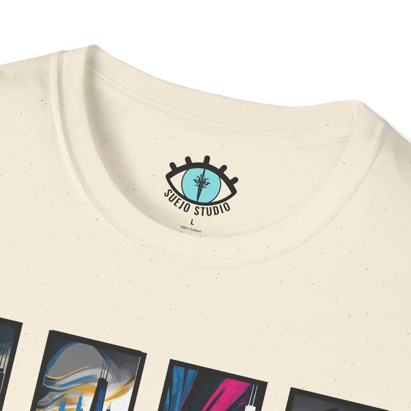 “Chicago Skyline” Abstract Art - Unisex T-Shirt