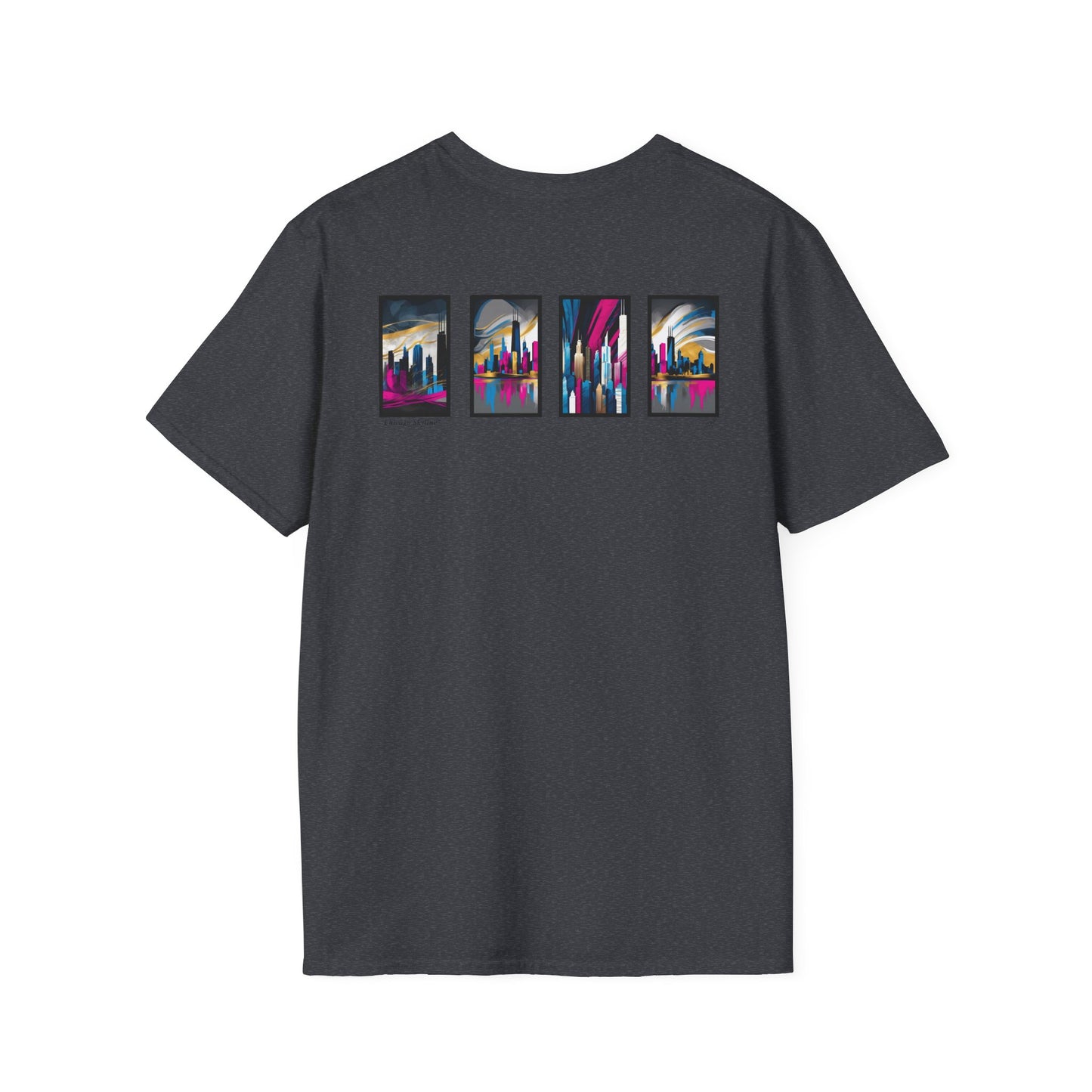 “Chicago Skyline” Abstract Art - Unisex T-Shirt