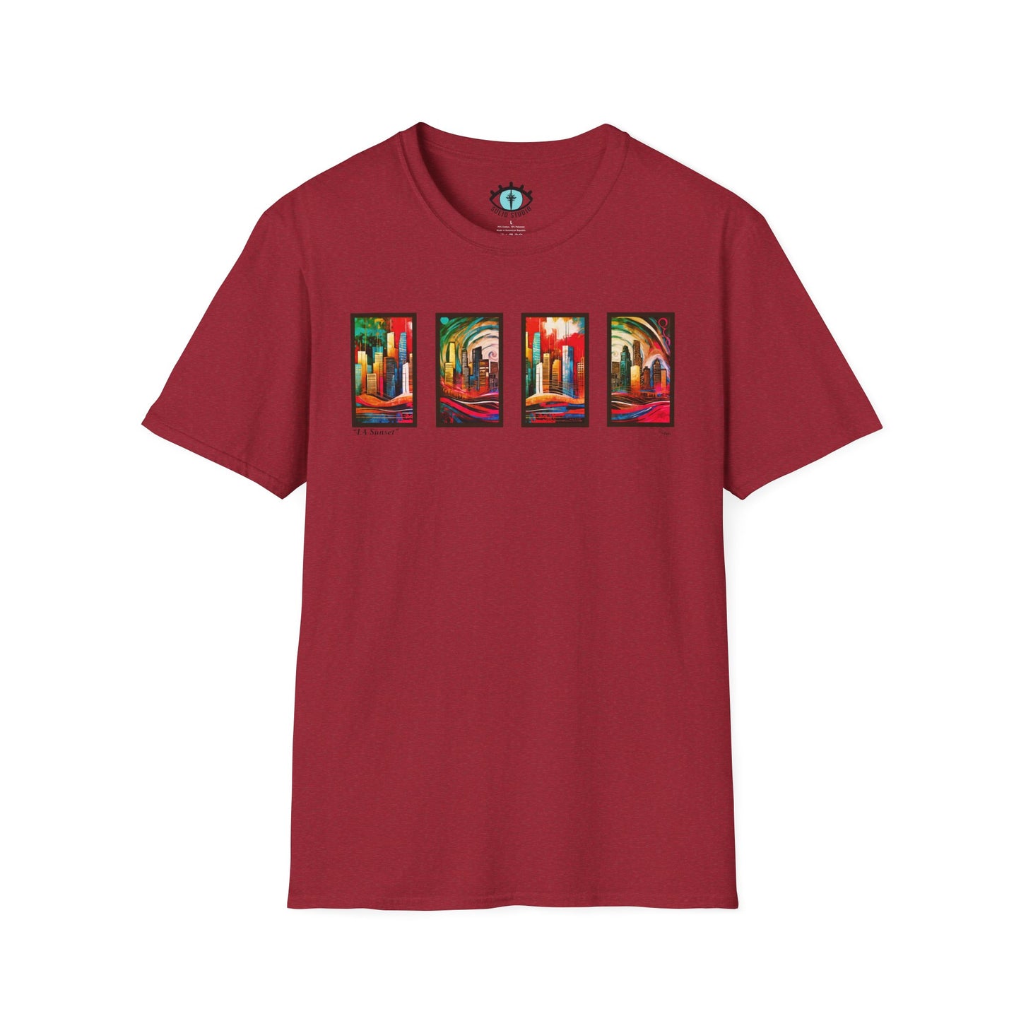 “LA Sunset” Abstract Art - Unisex T-Shirt