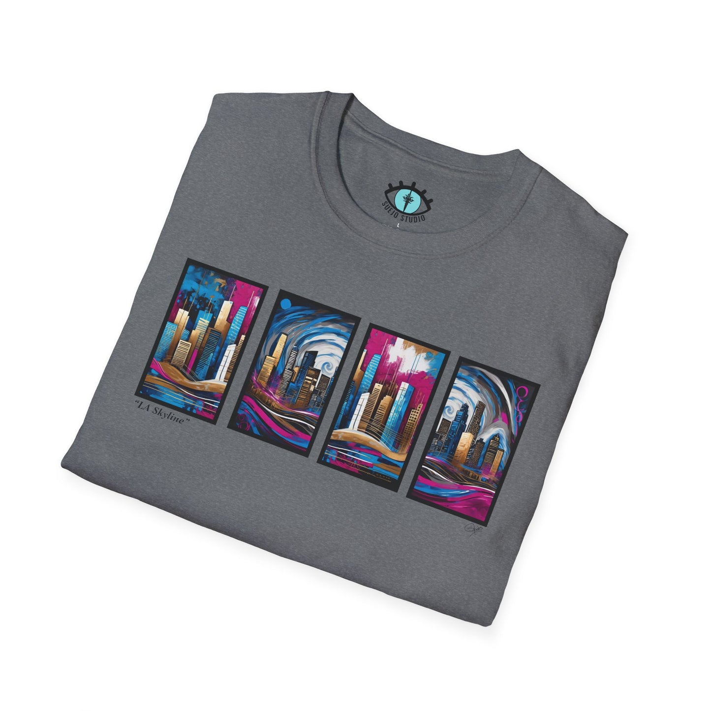 “LA Skyline” Abstract Art - Unisex T-Shirt