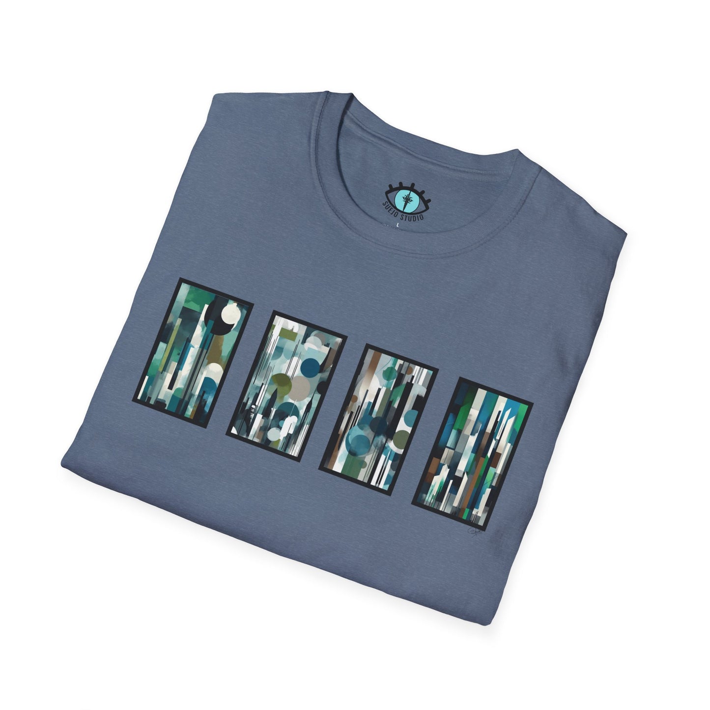 “Night Skyline” Abstract Art - Unisex T-Shirt