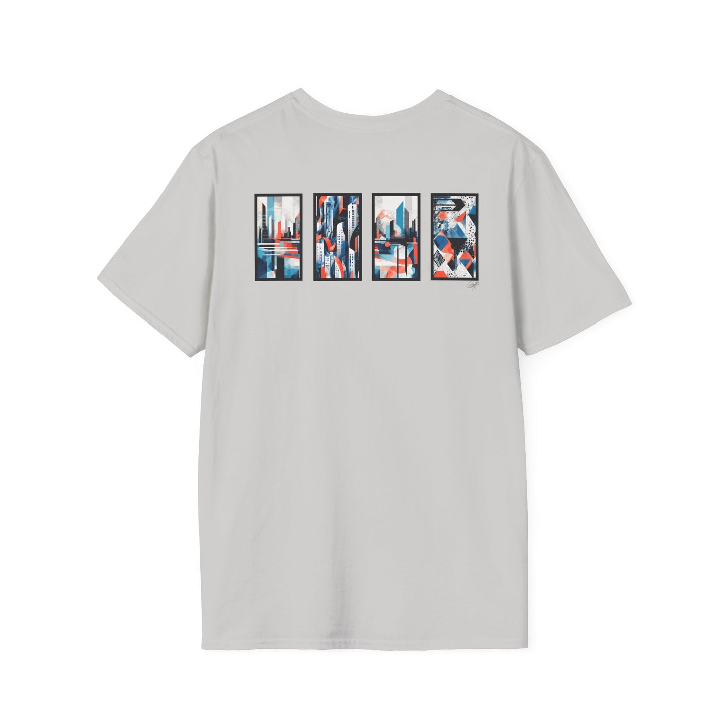 “Cityscape Blue” Abstract Art - Unisex T-Shirt