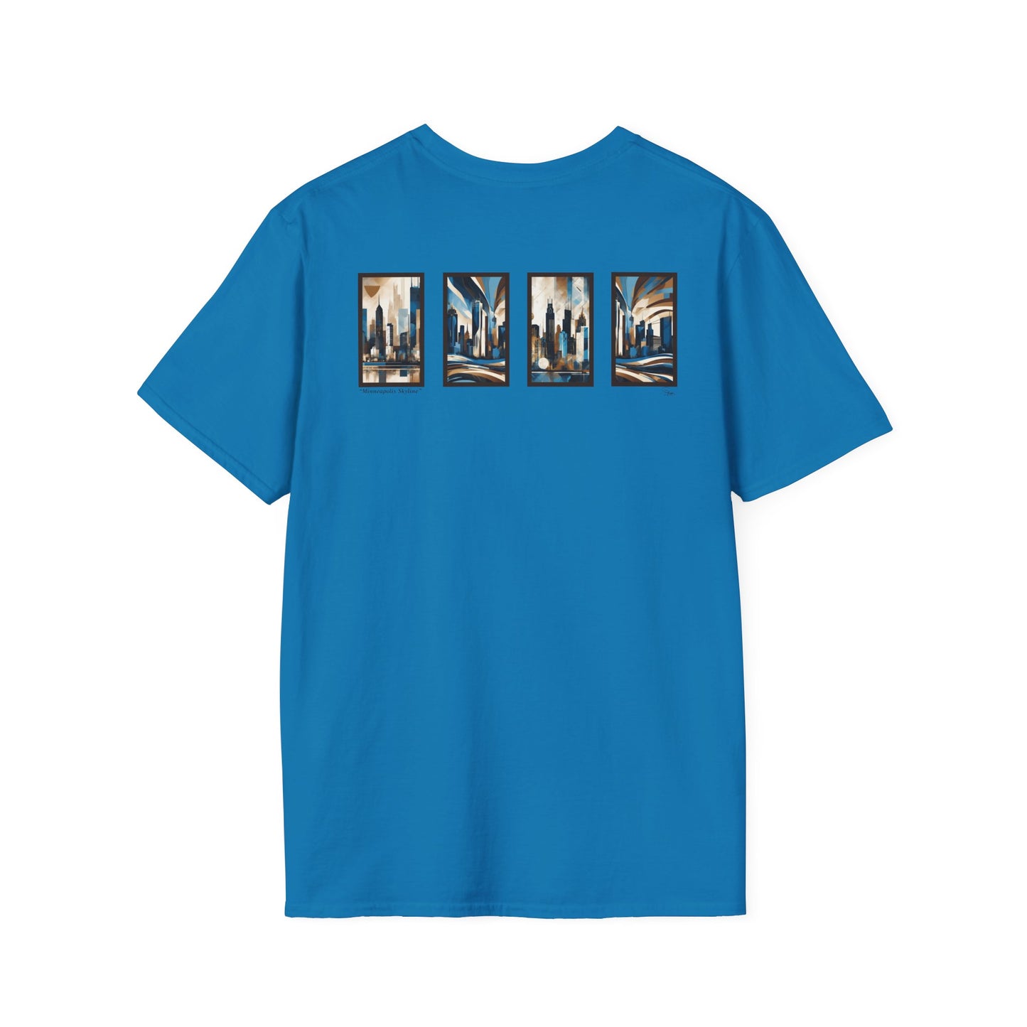 “Minneapolis Skyline” Abstract Art - Unisex T-Shirt