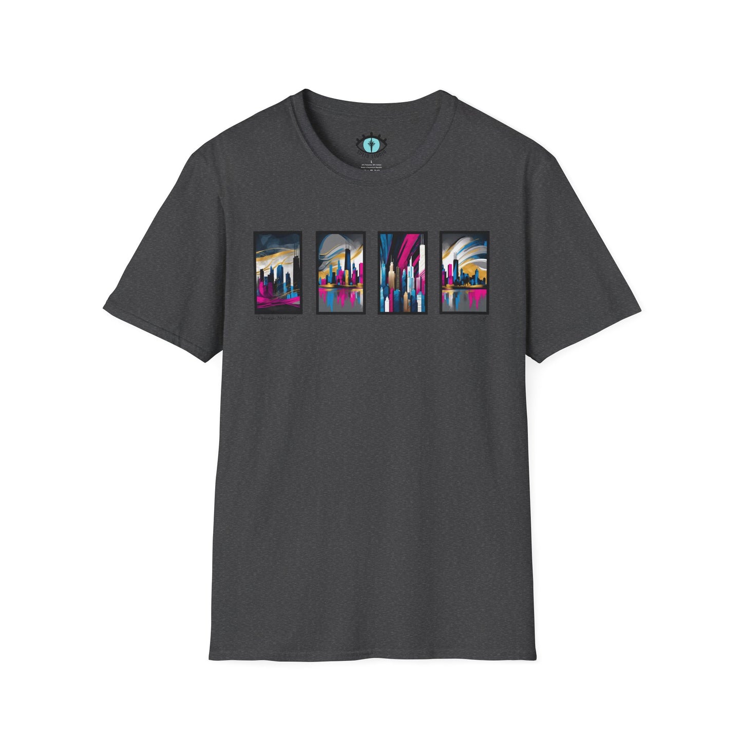 “Chicago Skyline” Abstract Art - Unisex T-Shirt