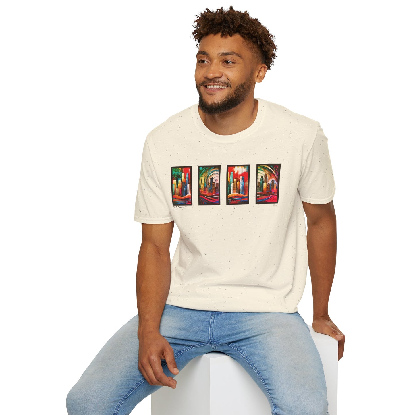 “LA Sunset” Abstract Art - Unisex T-Shirt