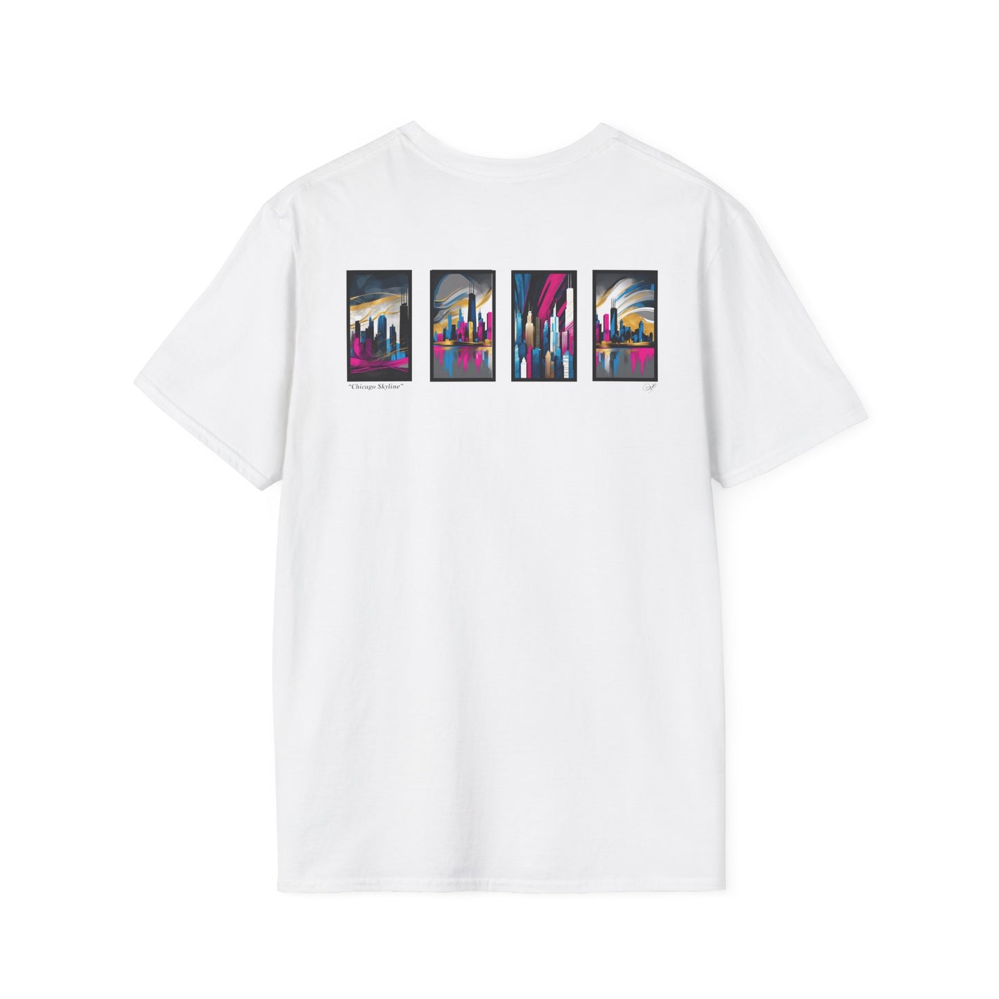 “Chicago Skyline” Abstract Art - Unisex T-Shirt