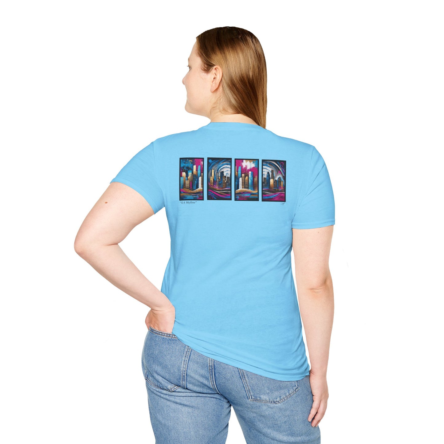 “LA Skyline” Abstract Art - Unisex T-Shirt
