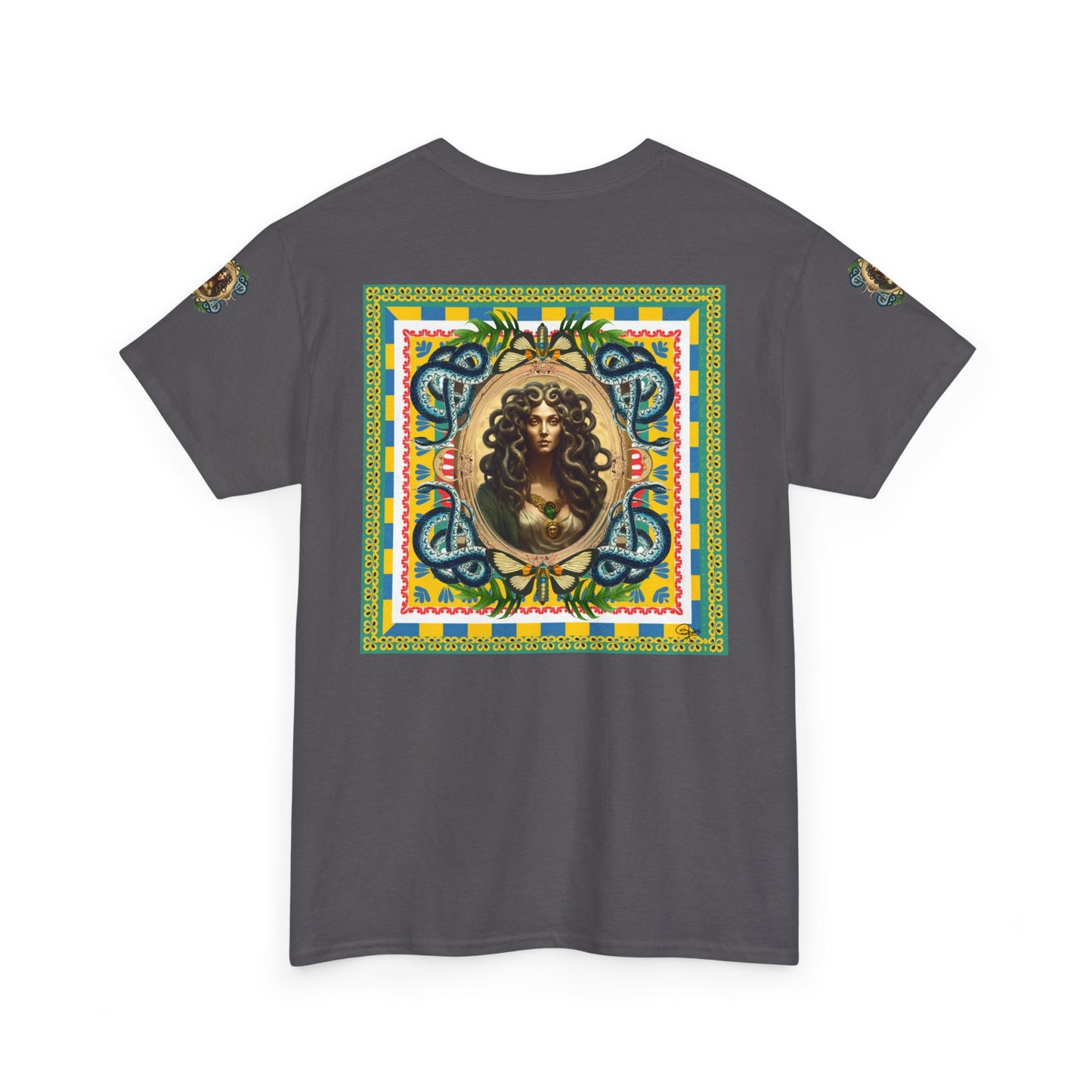 Mona Lisa Medusa - Unisex Cotton T-Shirt
