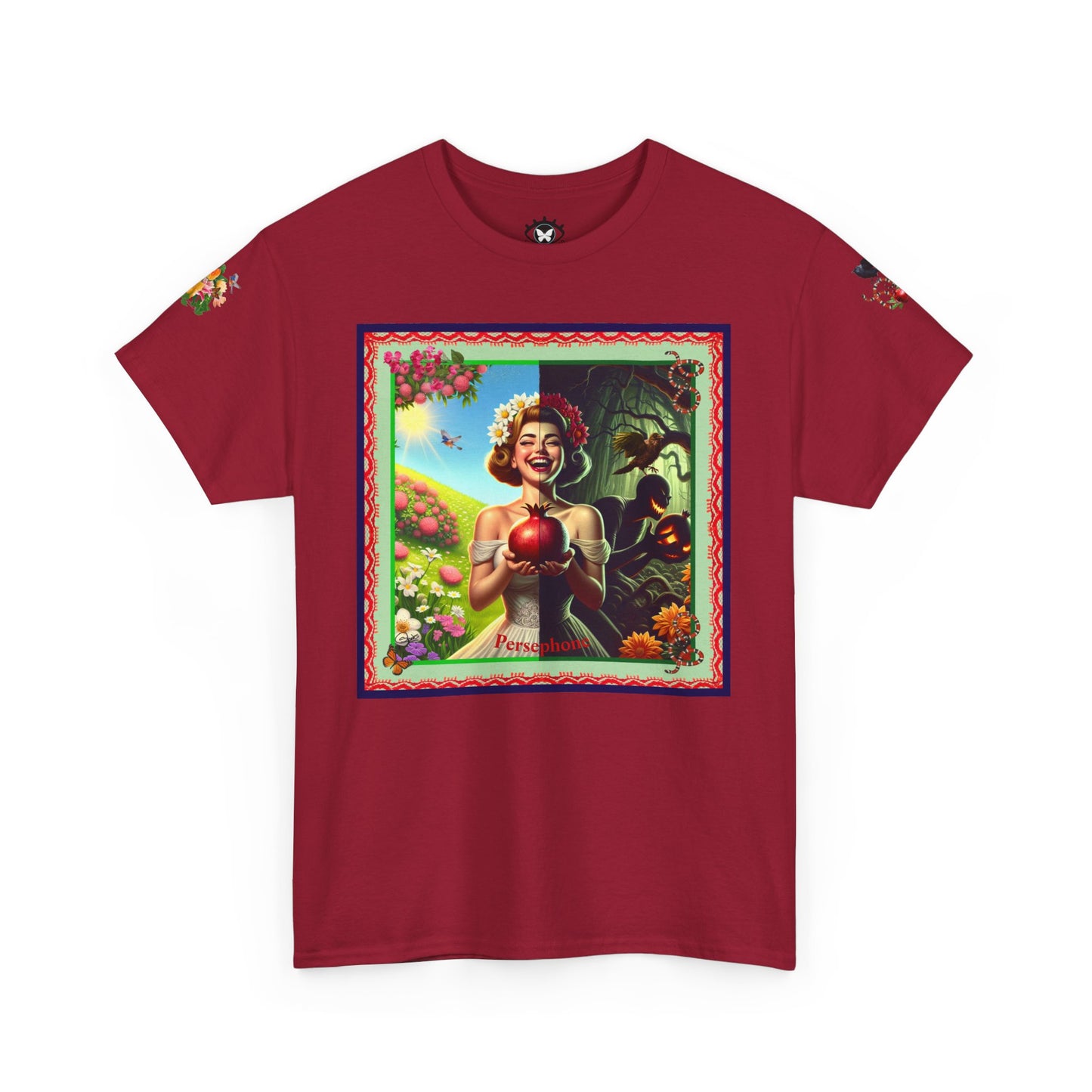 Persephone- Goddess of Spring and Queen of the Underworld - Unisex Heavy Cotton Tee