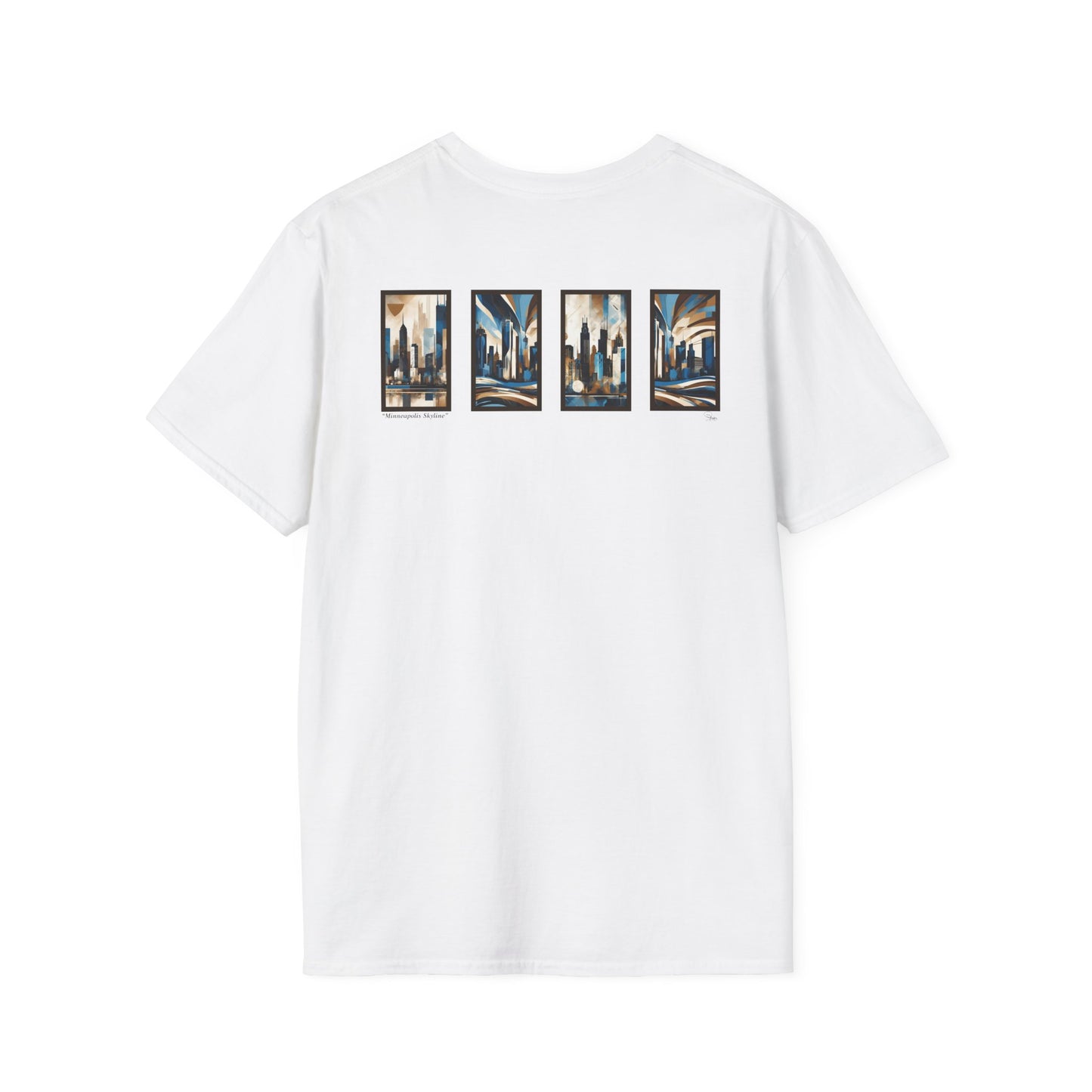 “Minneapolis Skyline” Abstract Art - Unisex T-Shirt