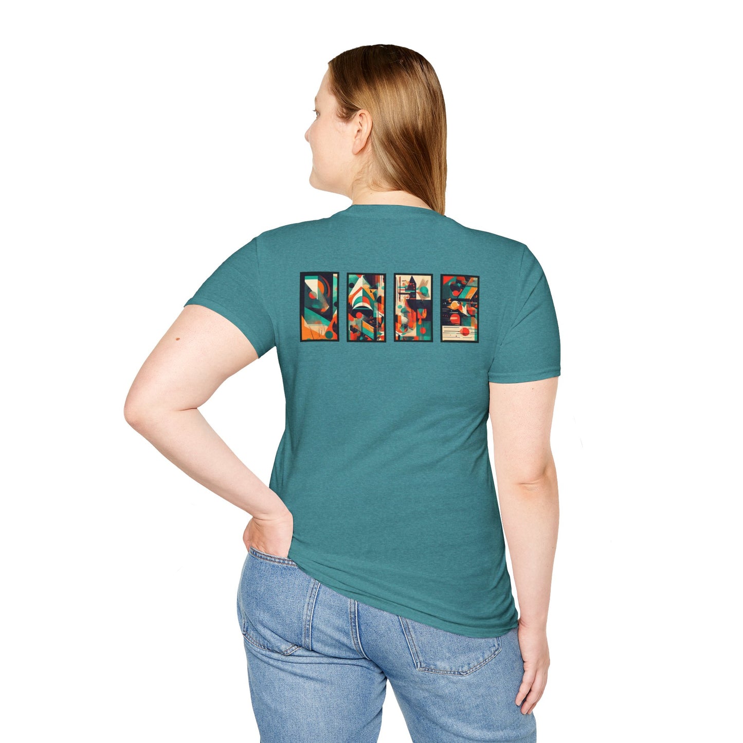 “Cityscape Sunset” Abstract Art - Unisex T-Shirt