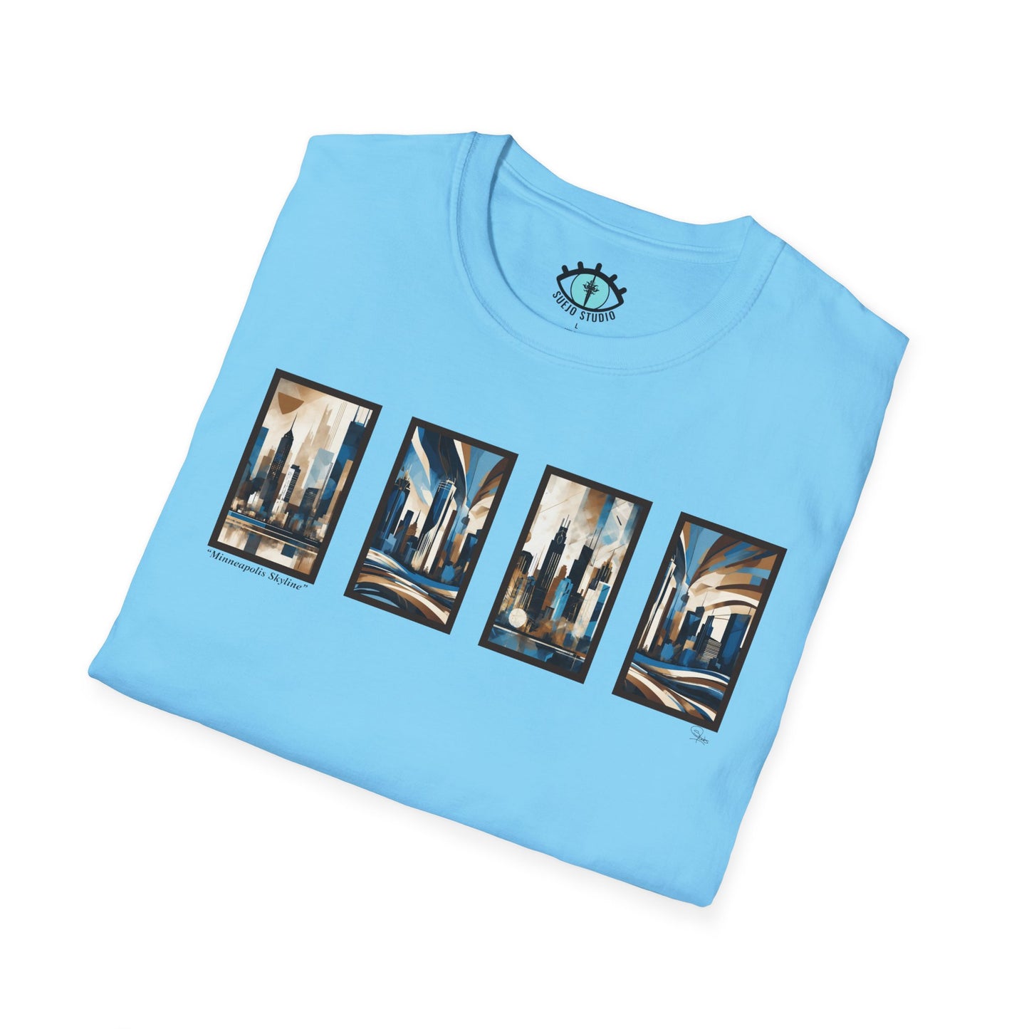“Minneapolis Skyline” Abstract Art - Unisex T-Shirt