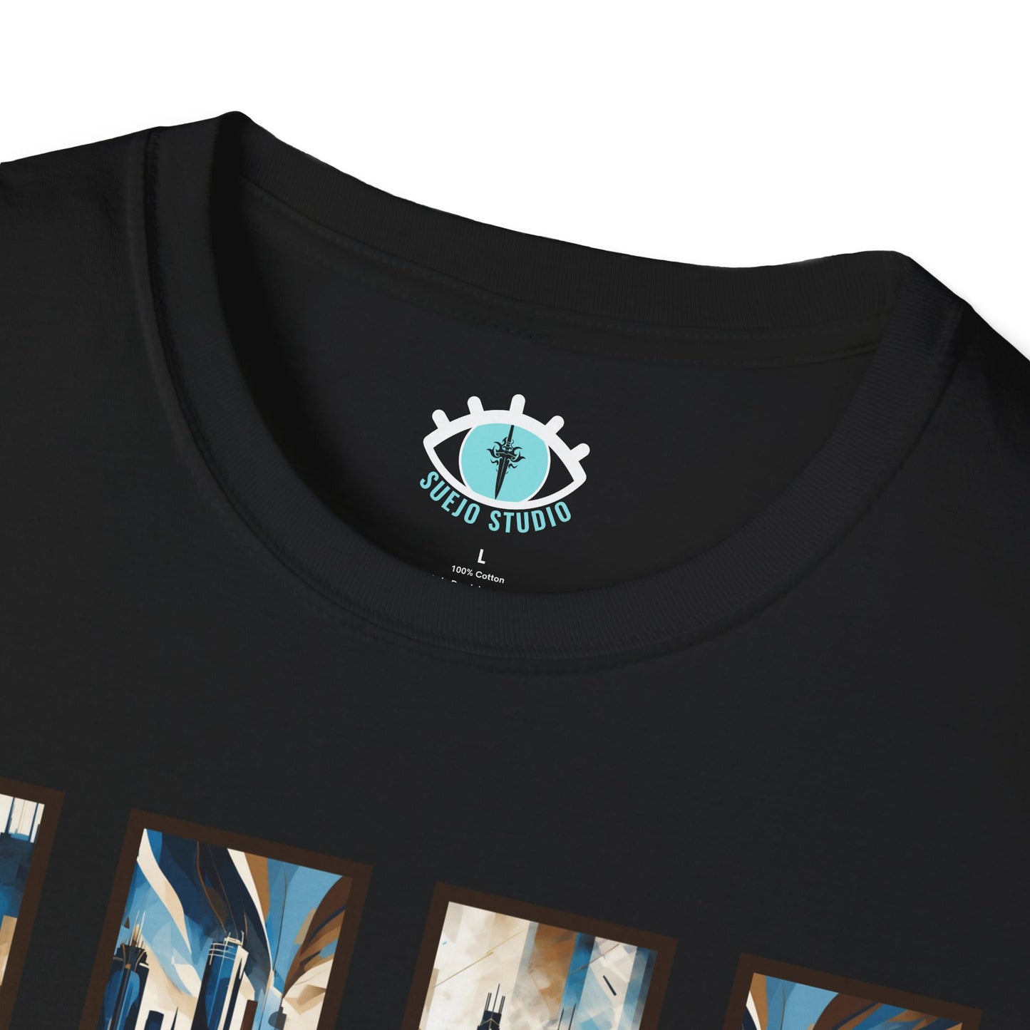 “Minneapolis Skyline” Abstract Art - Unisex T-Shirt