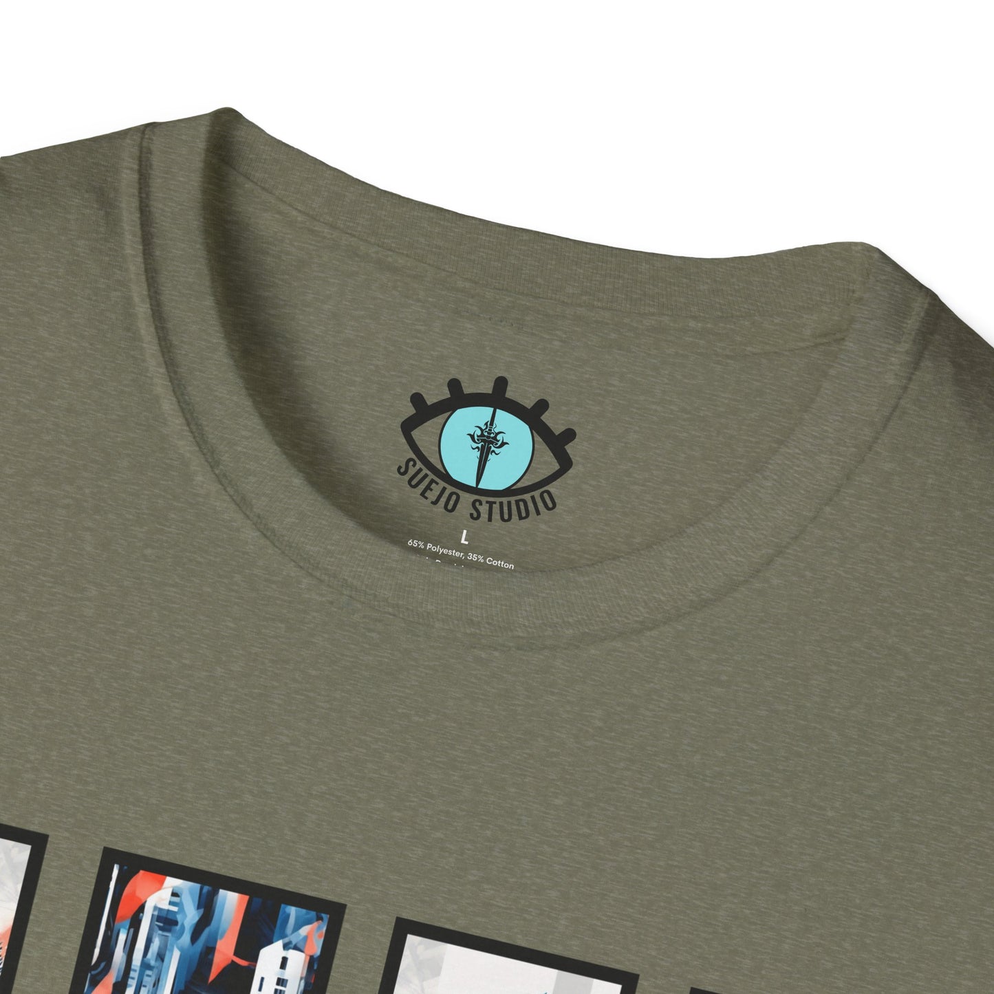“Cityscape Blue” Abstract Art - Unisex T-Shirt