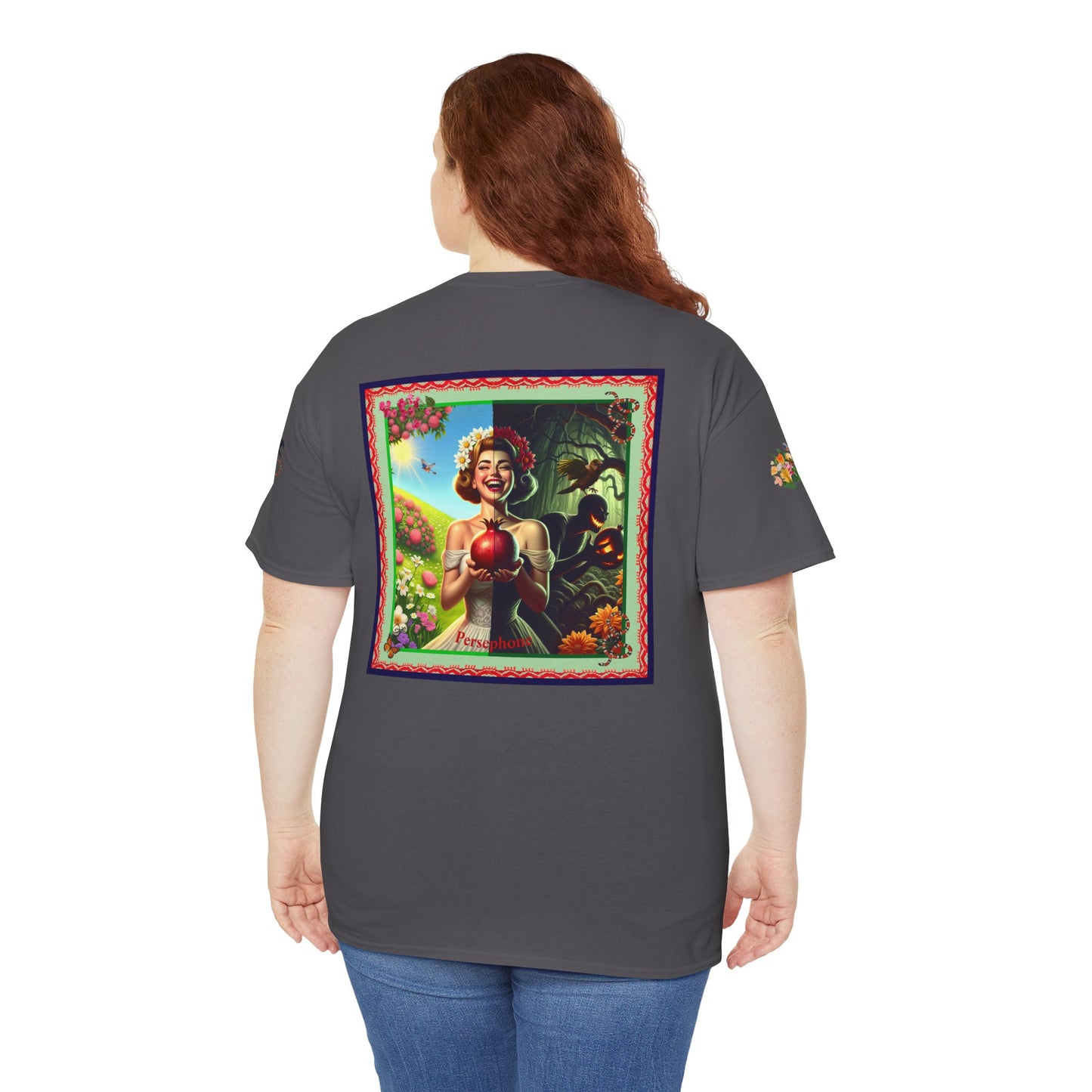 Persephone- Goddess of Spring and Queen of the Underworld - Unisex Heavy Cotton Tee