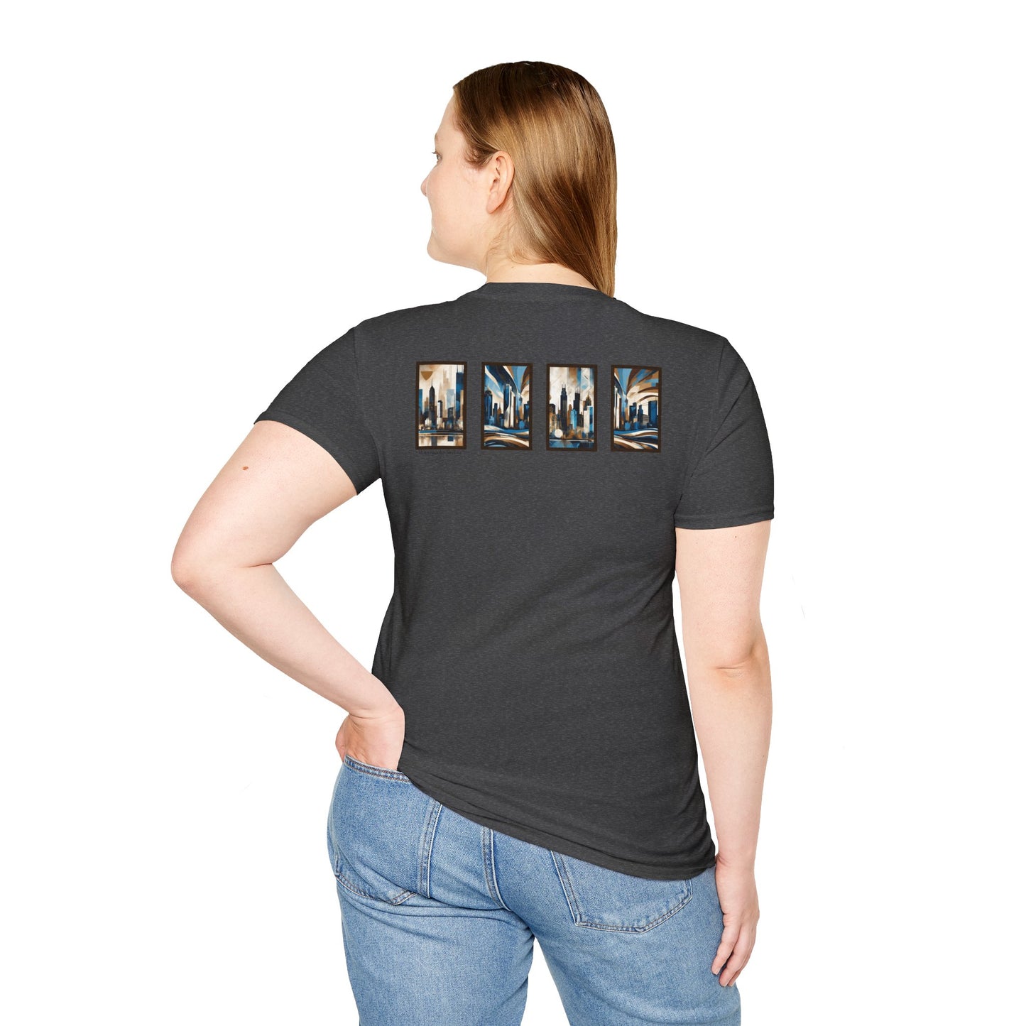 “Minneapolis Skyline” Abstract Art - Unisex T-Shirt