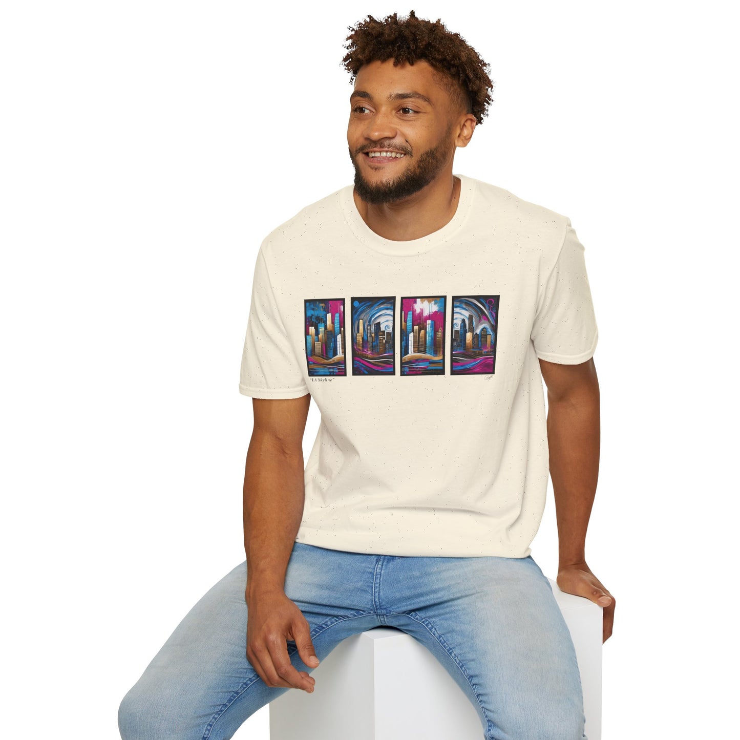 “LA Skyline” Abstract Art - Unisex T-Shirt