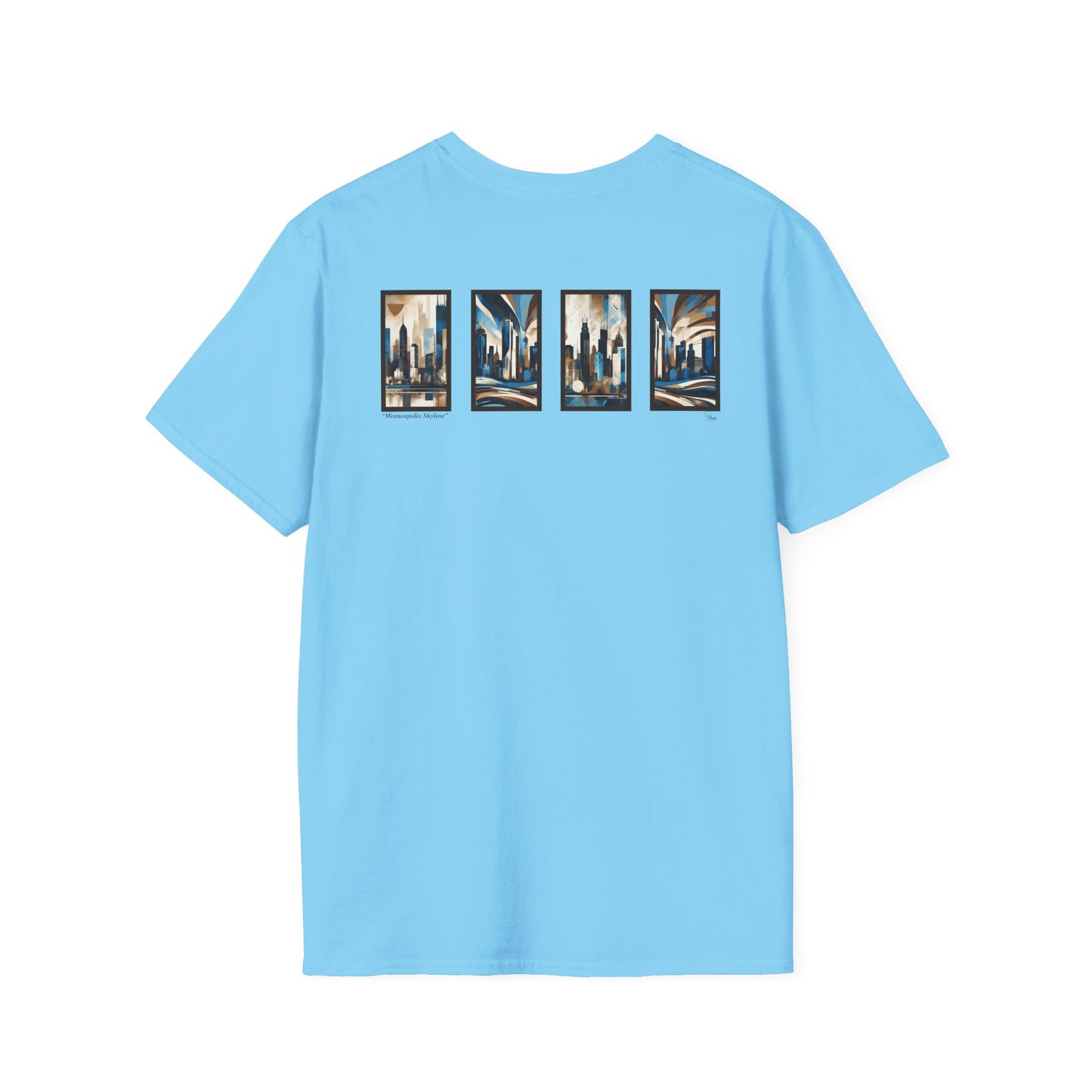 “Minneapolis Skyline” Abstract Art - Unisex T-Shirt