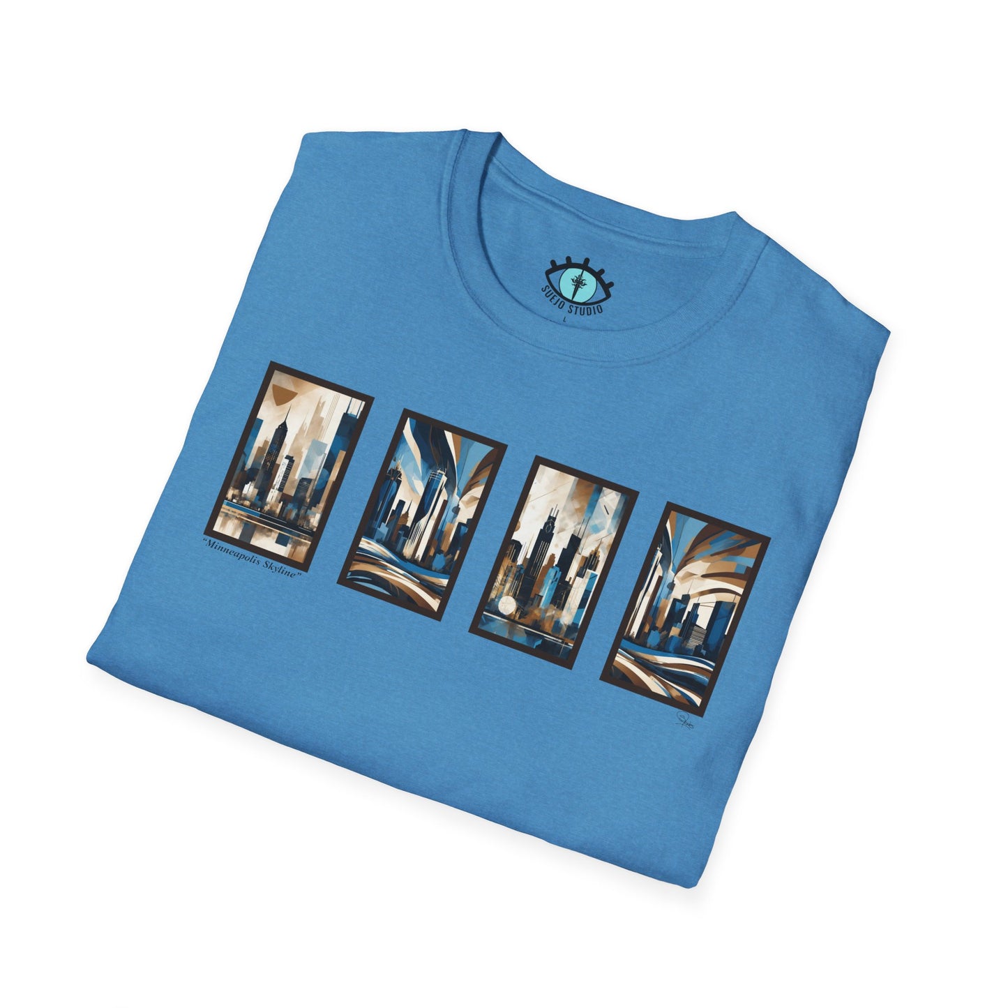 “Minneapolis Skyline” Abstract Art - Unisex T-Shirt