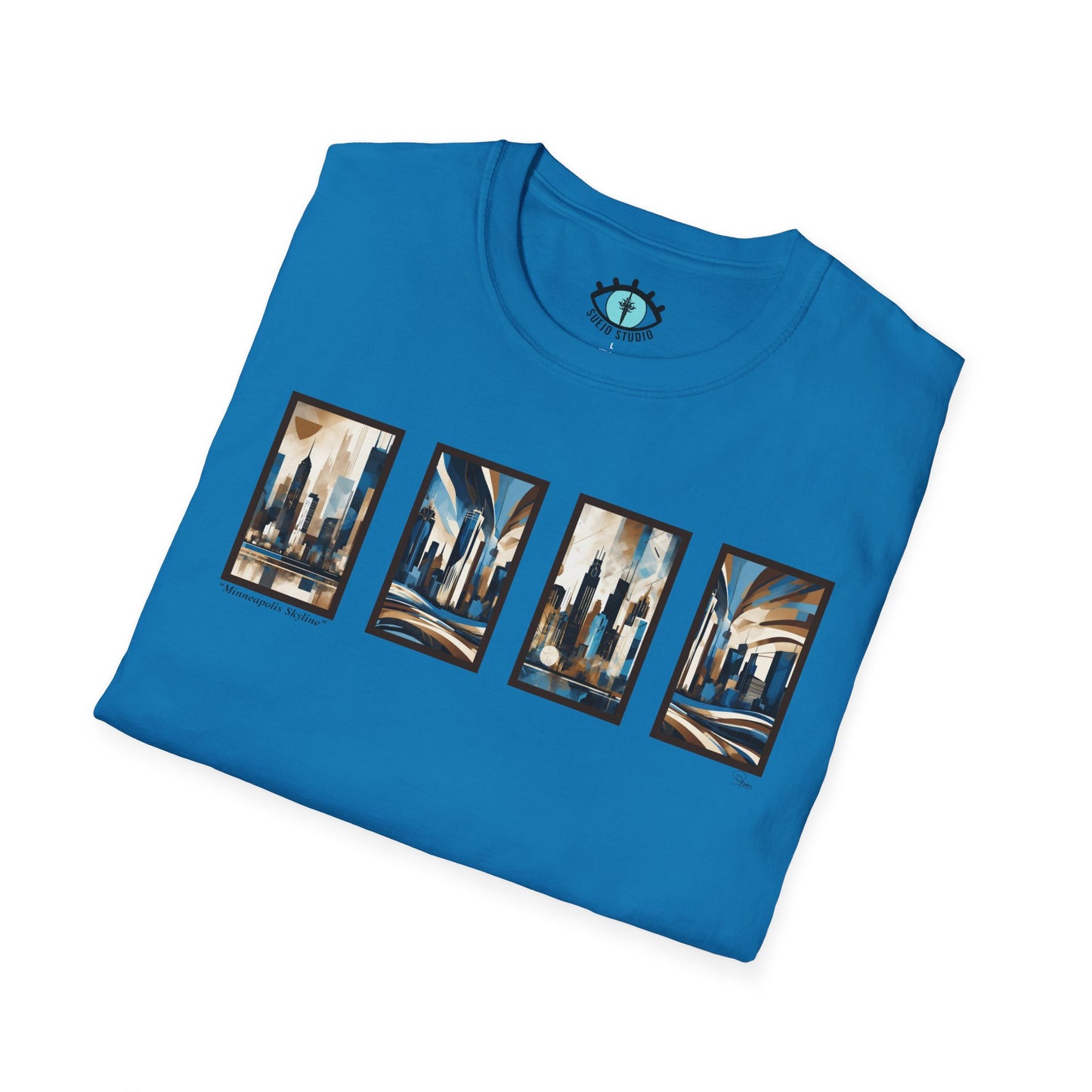 “Minneapolis Skyline” Abstract Art - Unisex T-Shirt