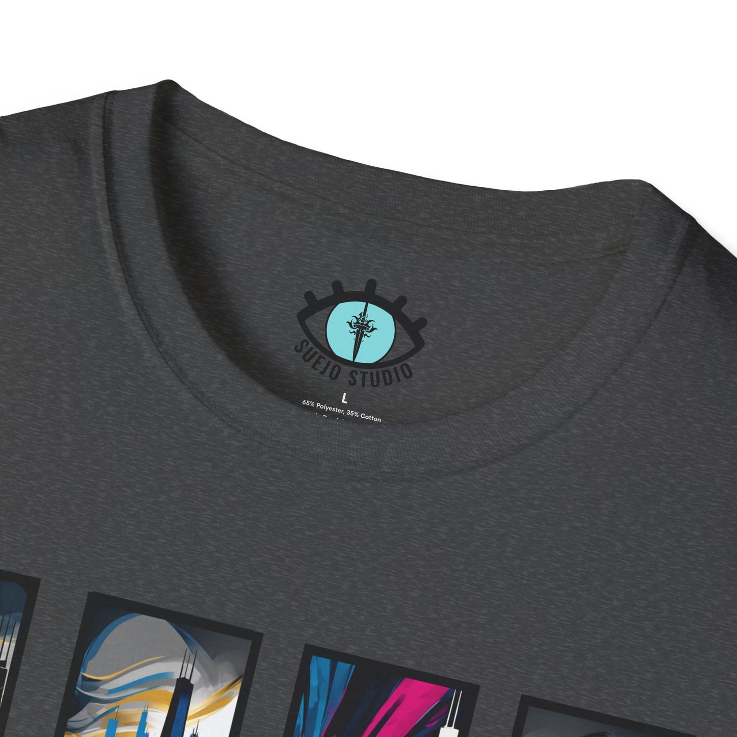 “Chicago Skyline” Abstract Art - Unisex T-Shirt