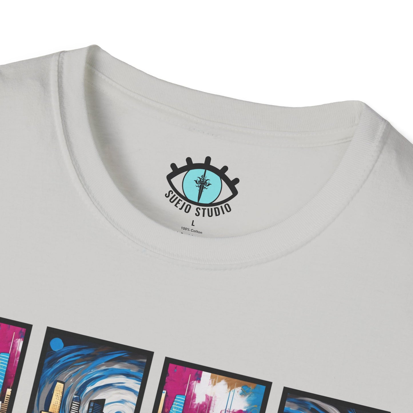 “LA Skyline” Abstract Art - Unisex T-Shirt