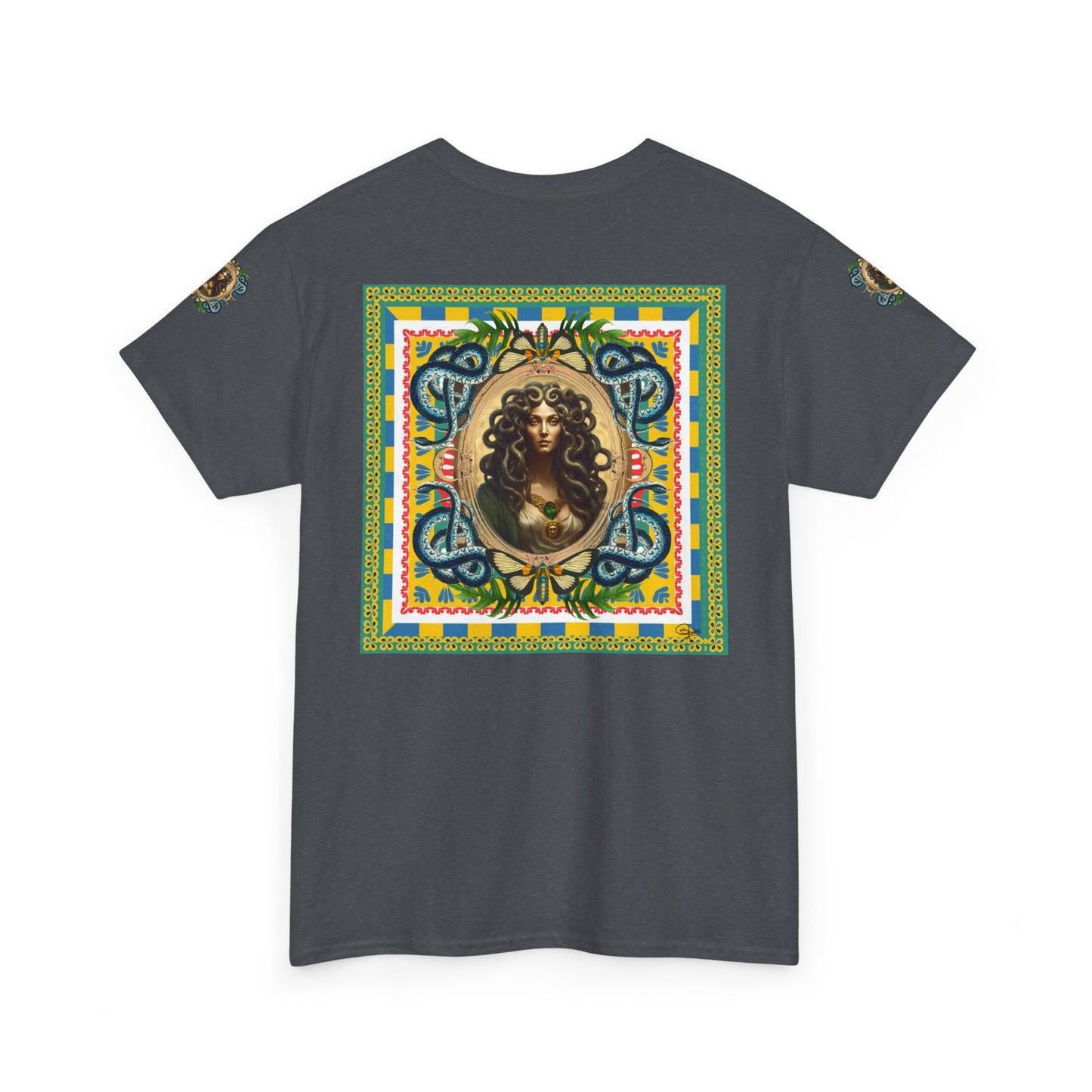 Mona Lisa Medusa - Unisex Cotton T-Shirt