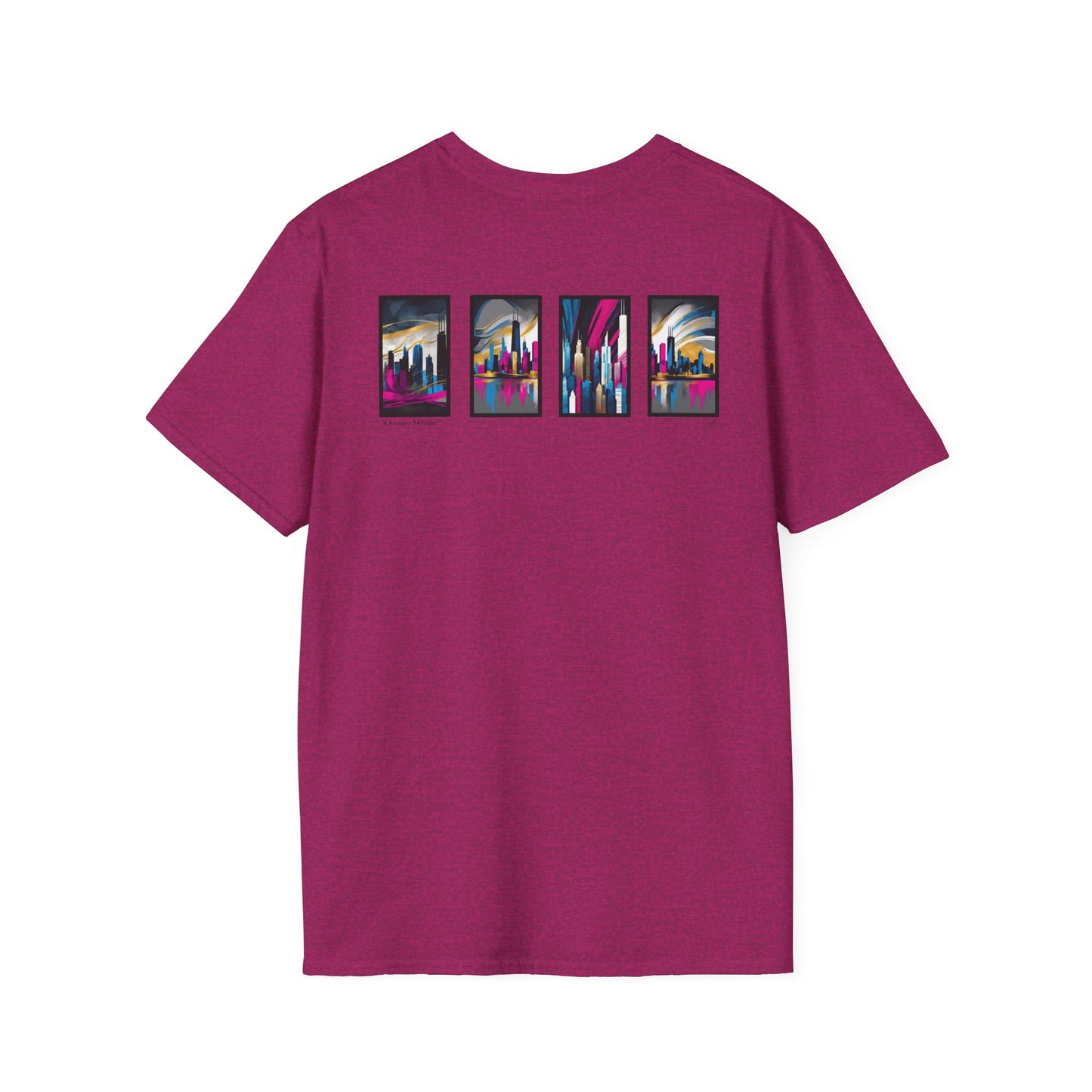 “Chicago Skyline” Abstract Art - Unisex T-Shirt
