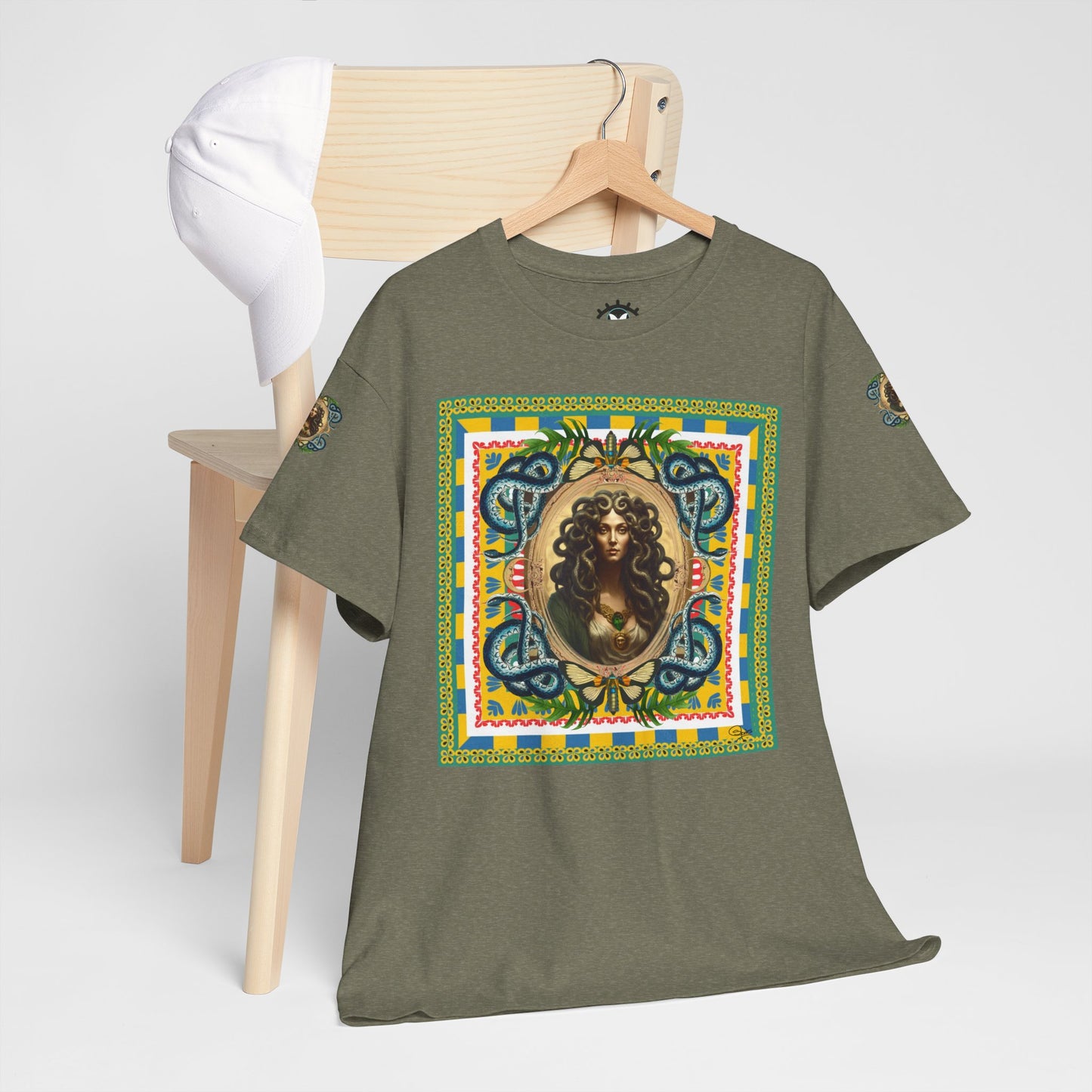 Mona Lisa Medusa - Unisex Cotton T-Shirt