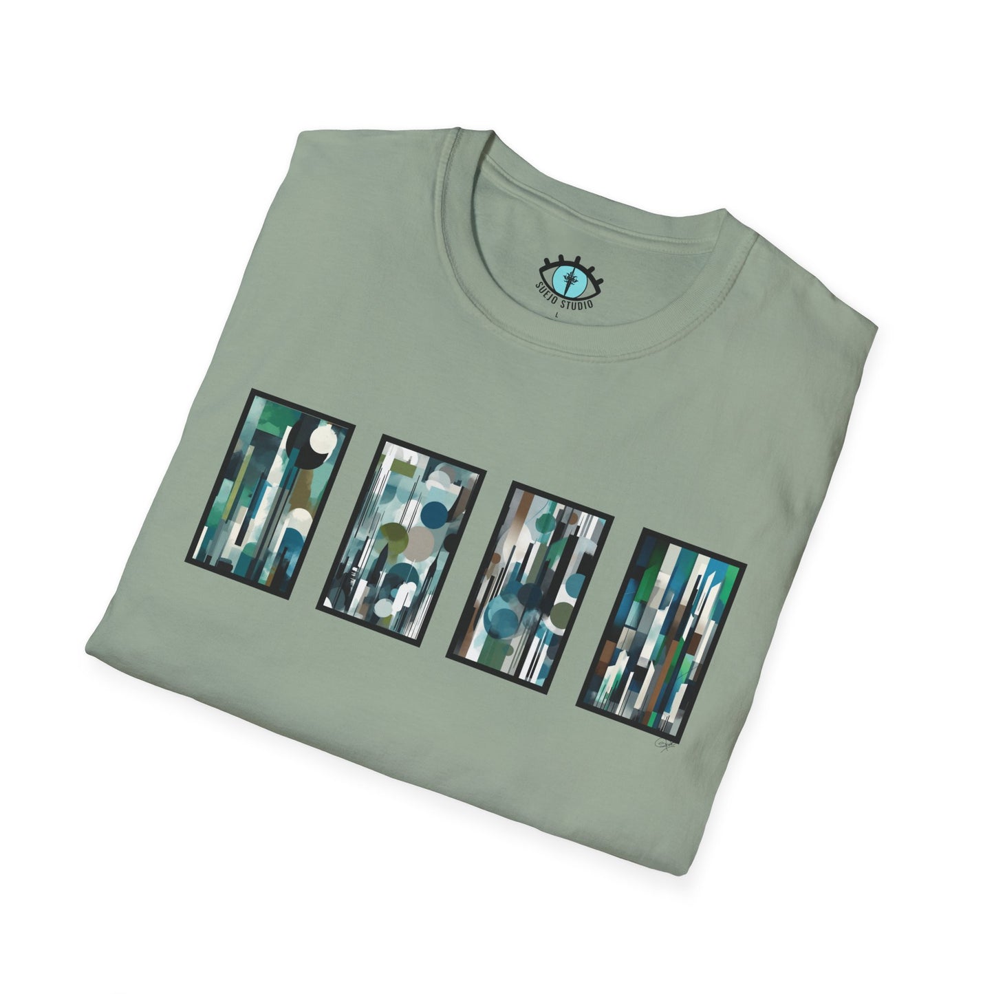 “Night Skyline” Abstract Art - Unisex T-Shirt