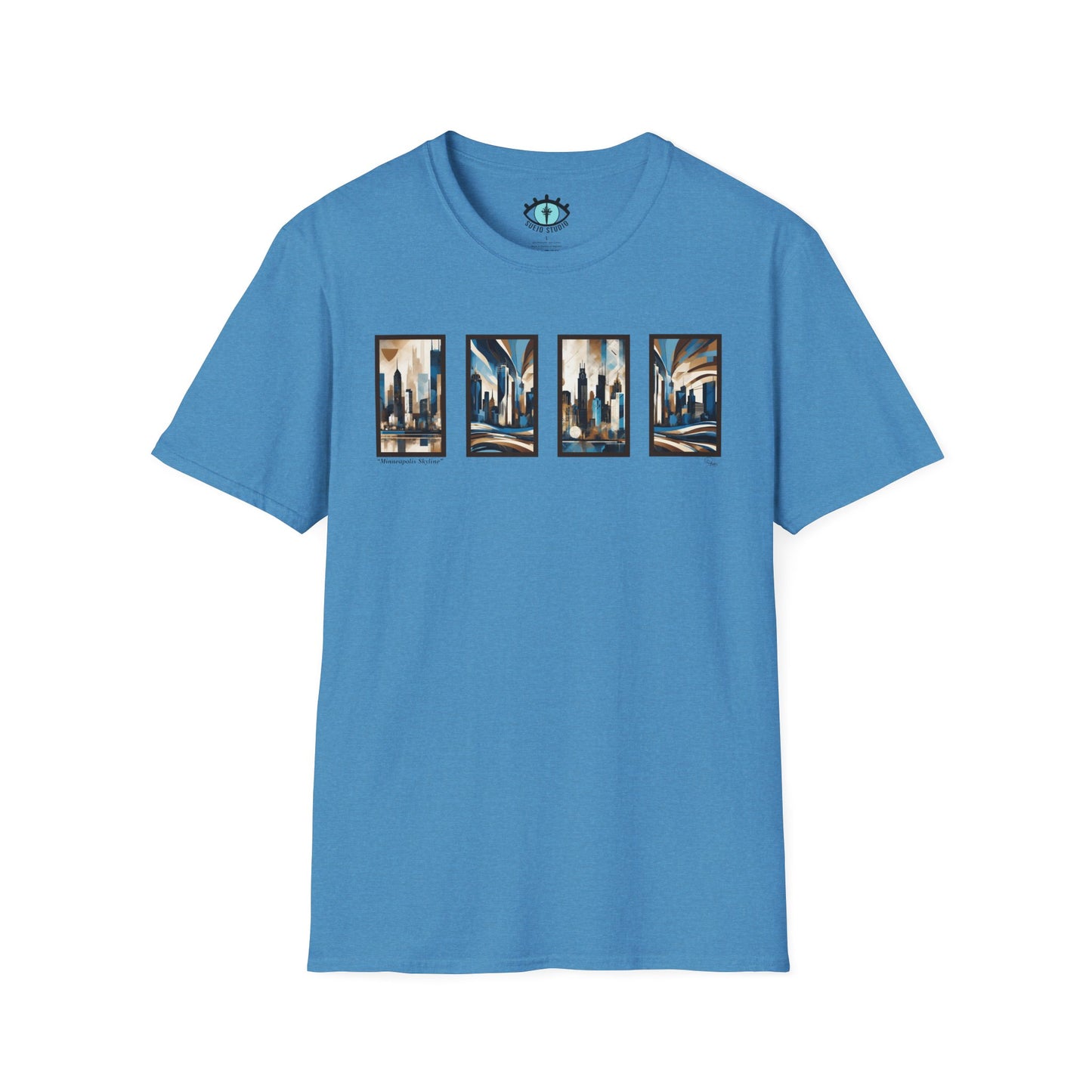 “Minneapolis Skyline” Abstract Art - Unisex T-Shirt