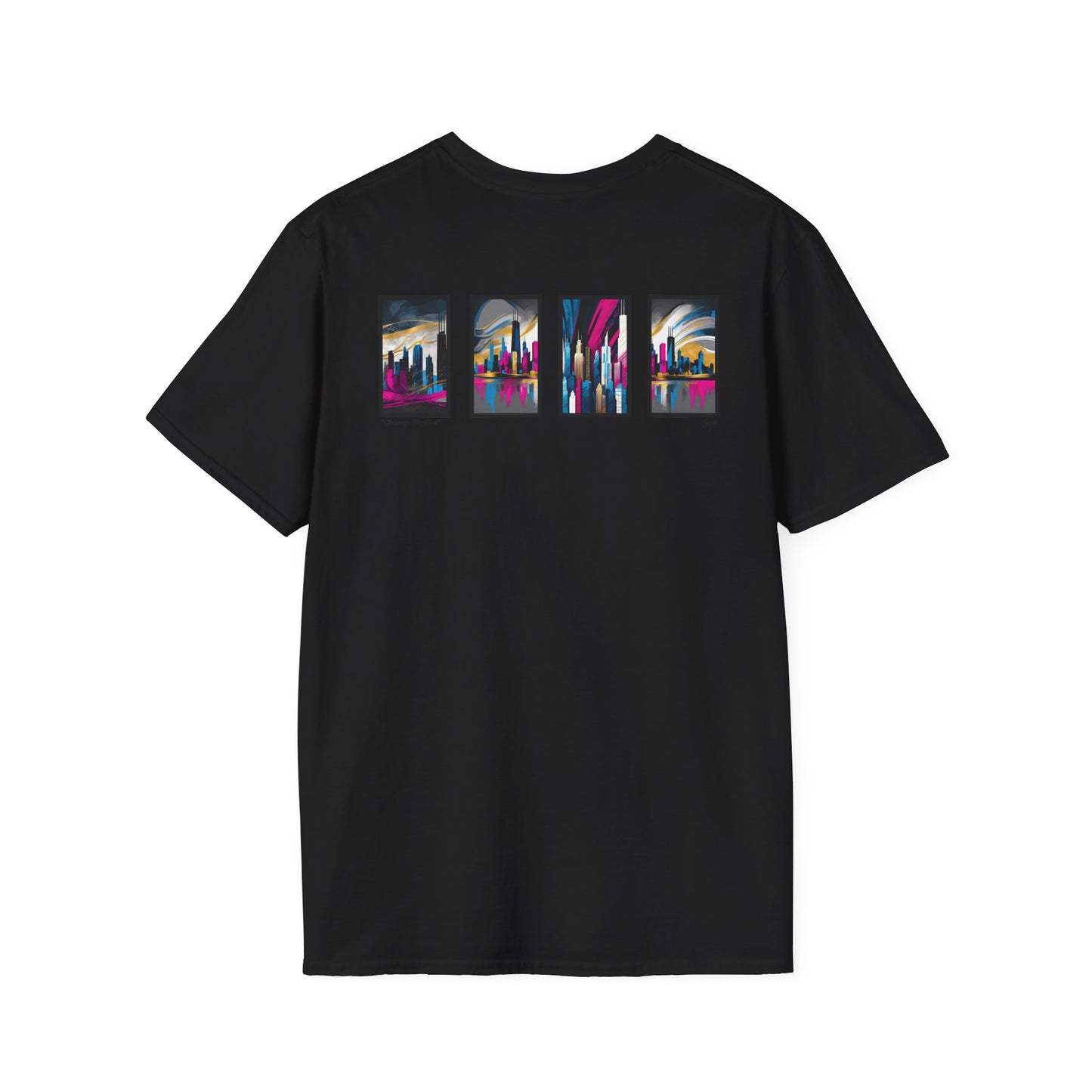 “Chicago Skyline” Abstract Art - Unisex T-Shirt