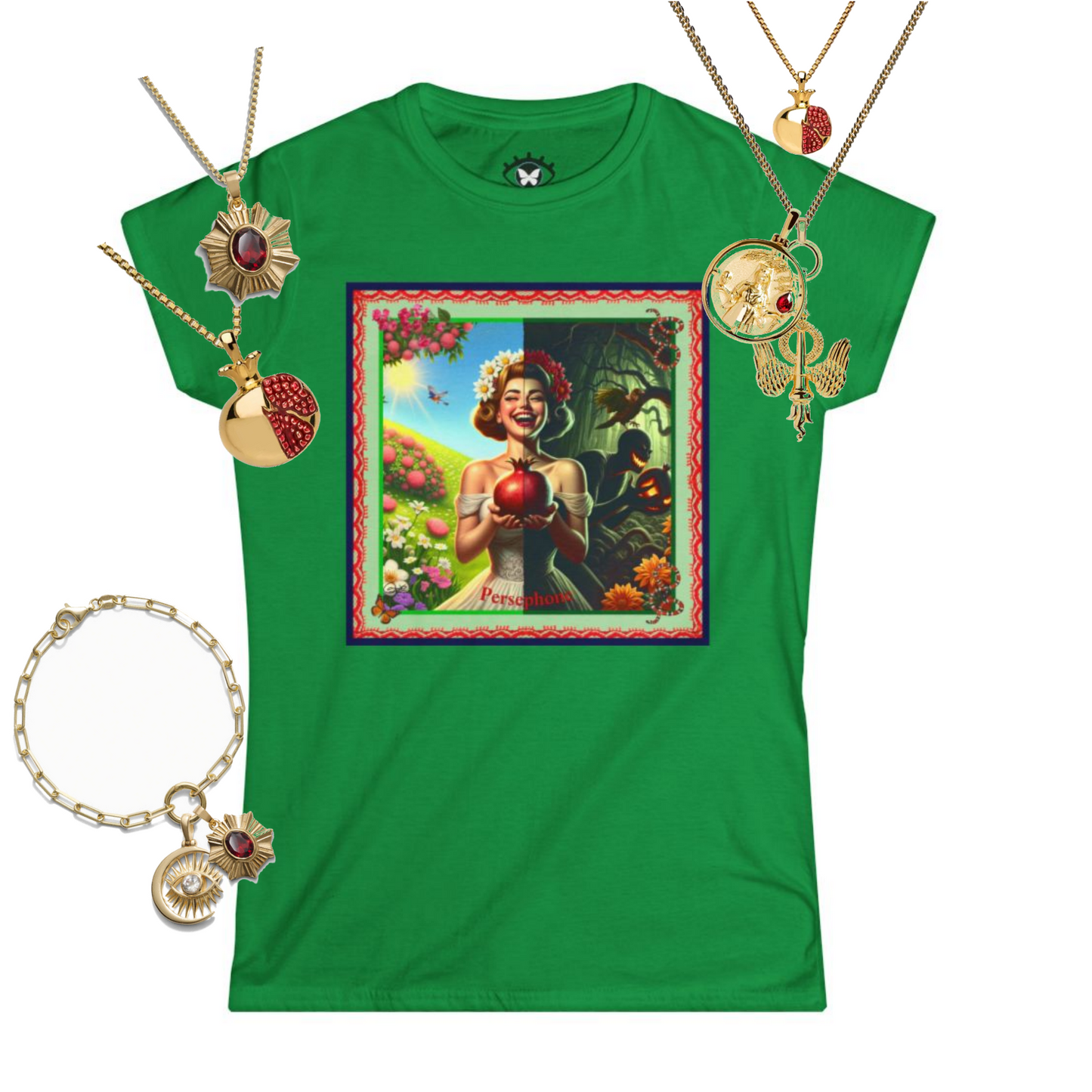 Persephone- Goddess of Spring and Queen of the Underworld - Unisex Heavy Cotton Tee