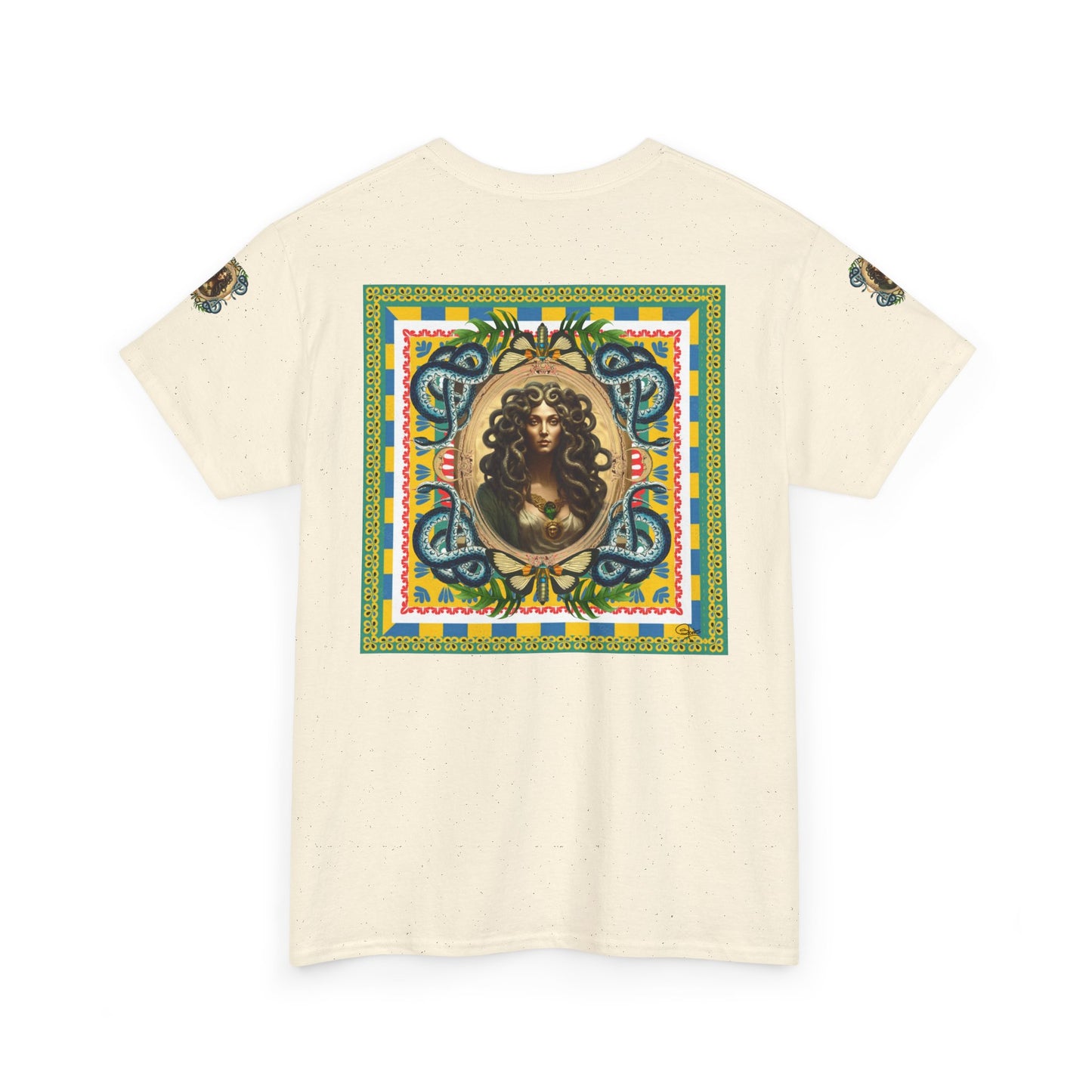 Mona Lisa Medusa - Unisex Cotton T-Shirt