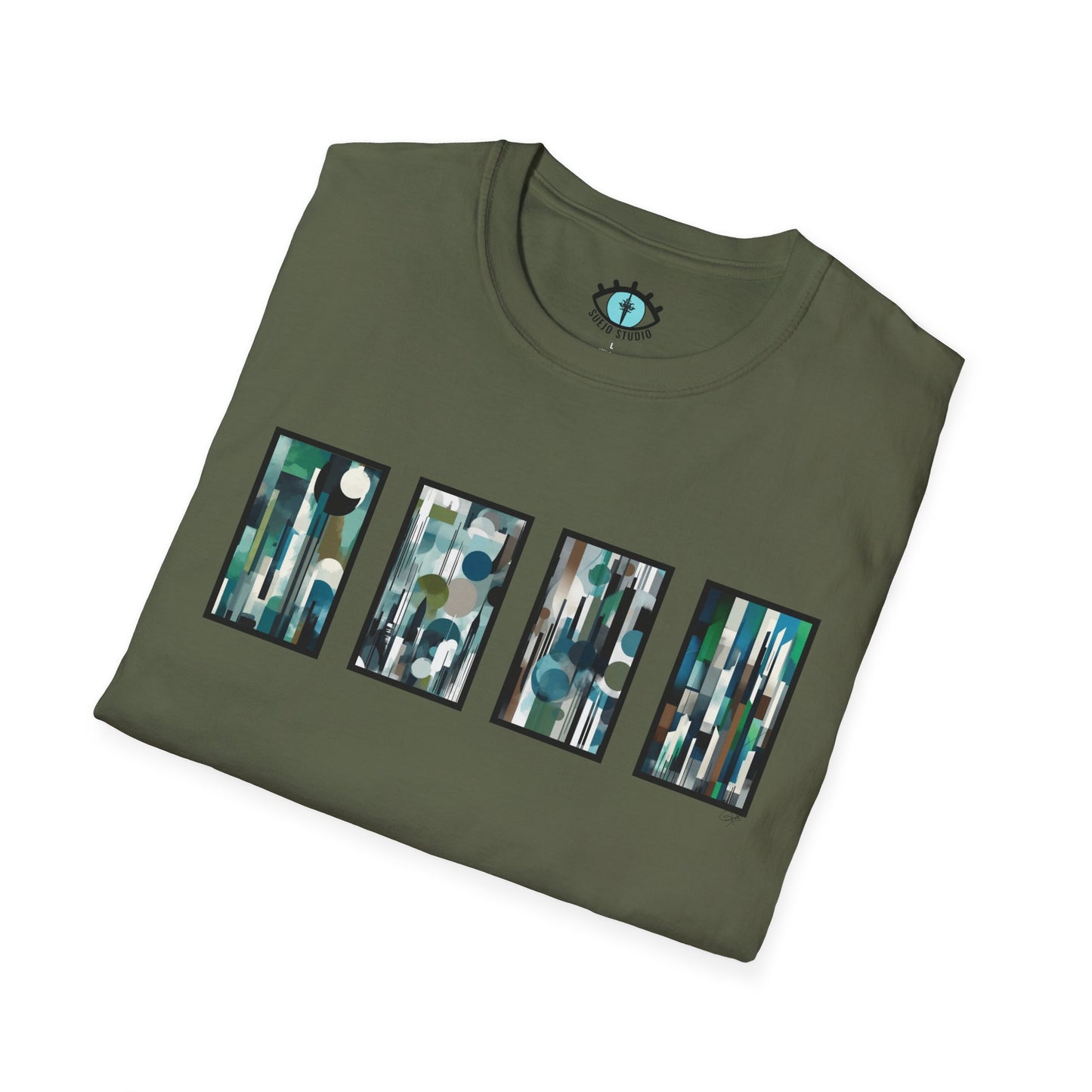 “Night Skyline” Abstract Art - Unisex T-Shirt