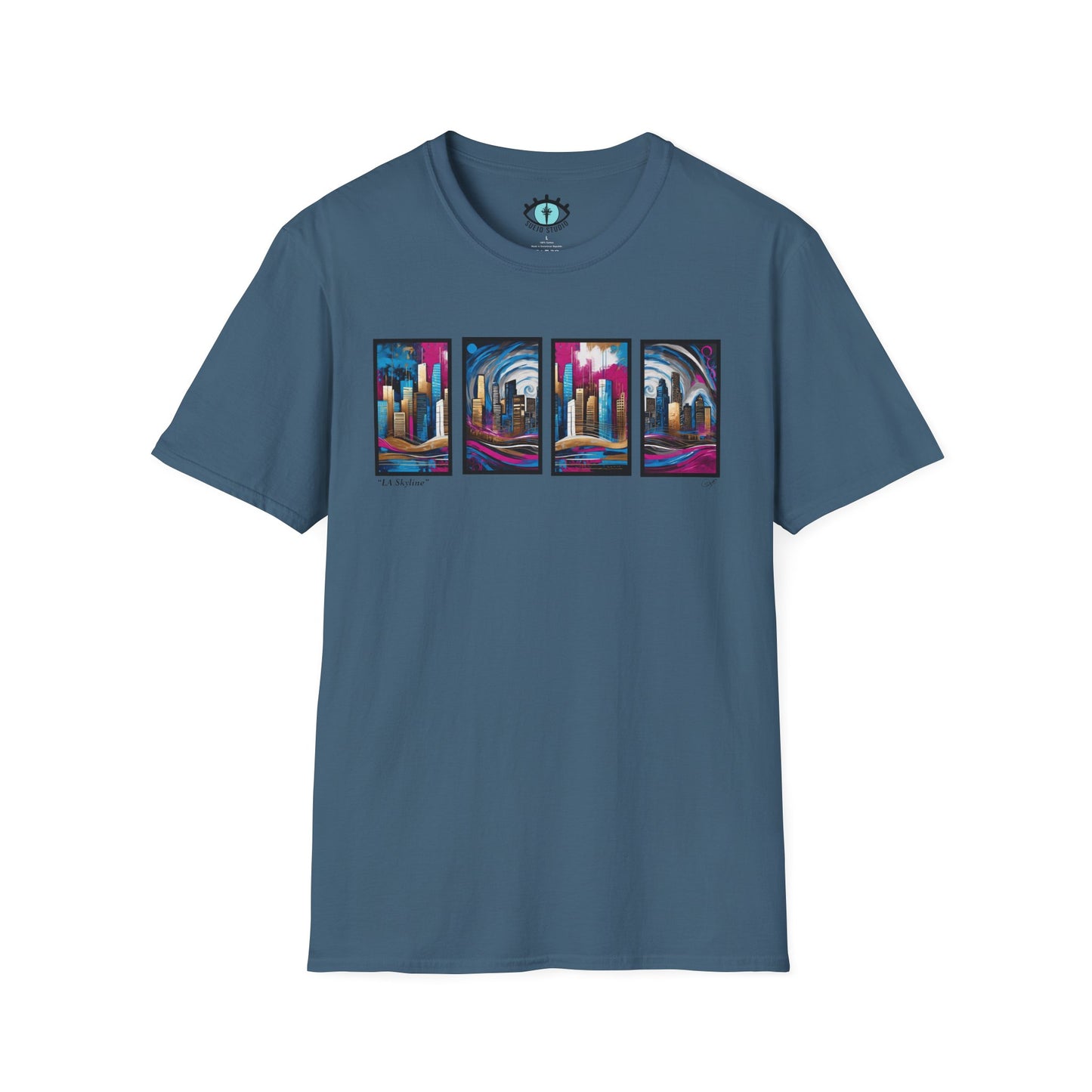“LA Skyline” Abstract Art - Unisex T-Shirt