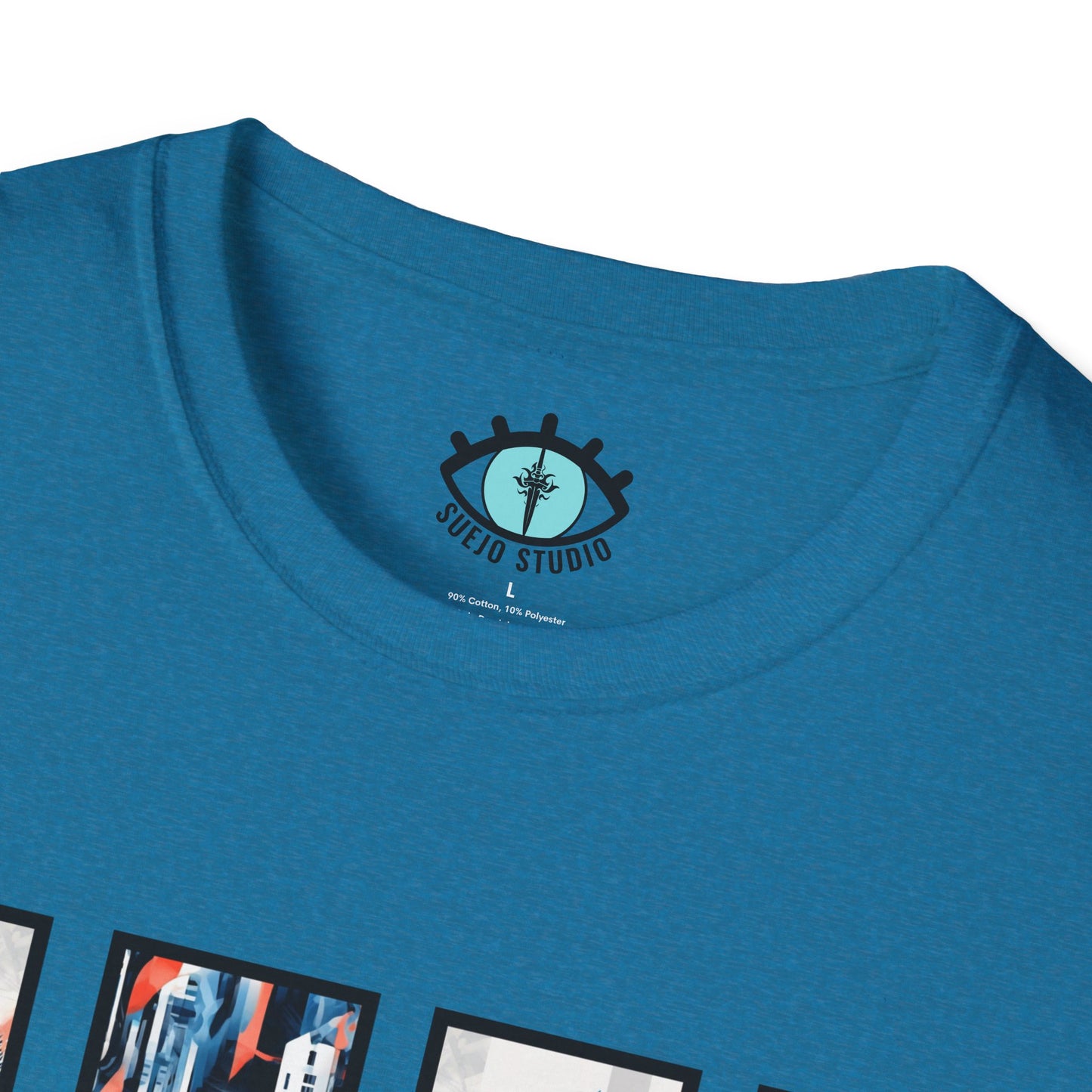 “Cityscape Blue” Abstract Art - Unisex T-Shirt