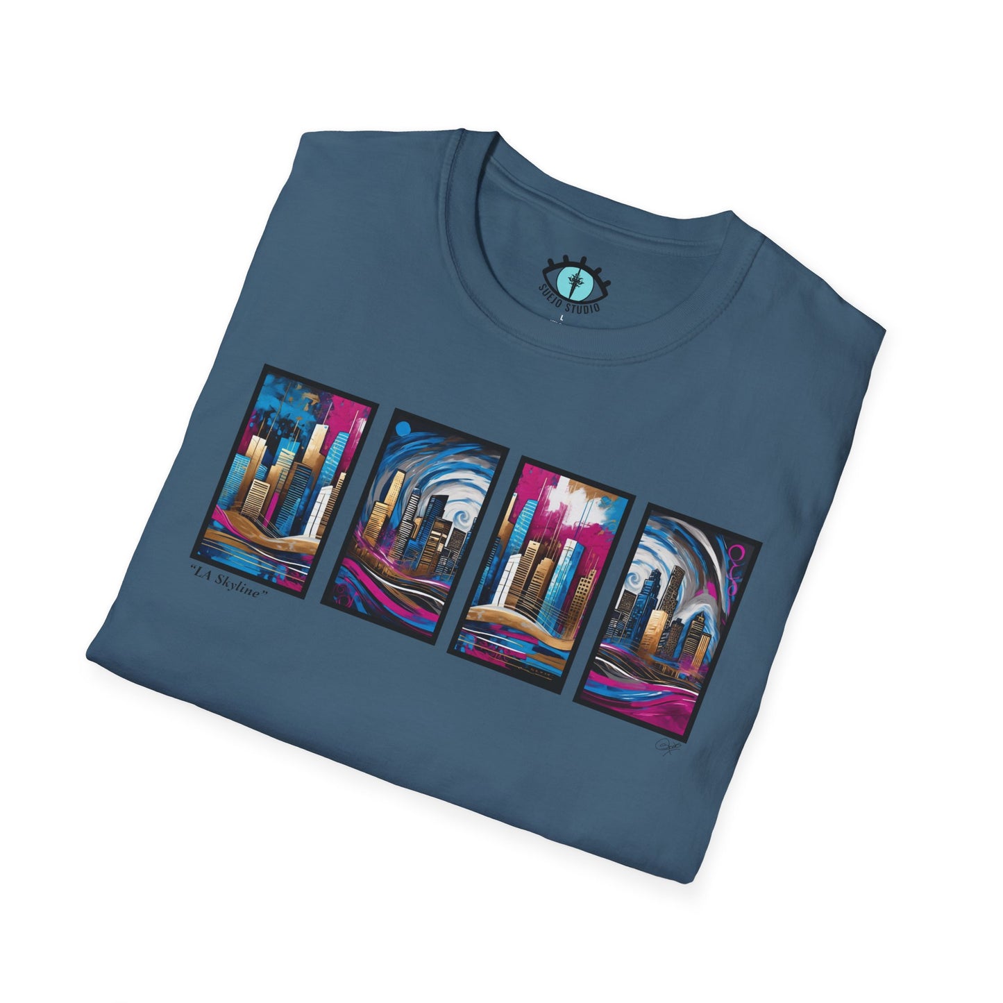 “LA Skyline” Abstract Art - Unisex T-Shirt