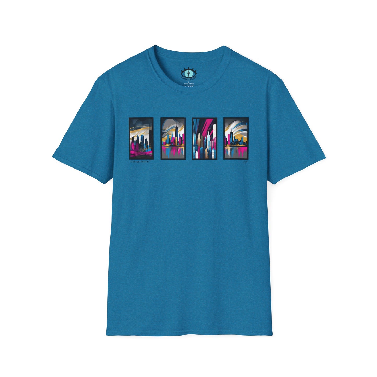 “Chicago Skyline” Abstract Art - Unisex T-Shirt