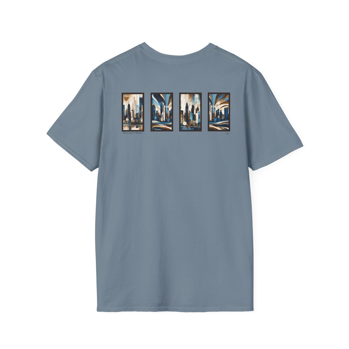 “Minneapolis Skyline” Abstract Art - Unisex T-Shirt