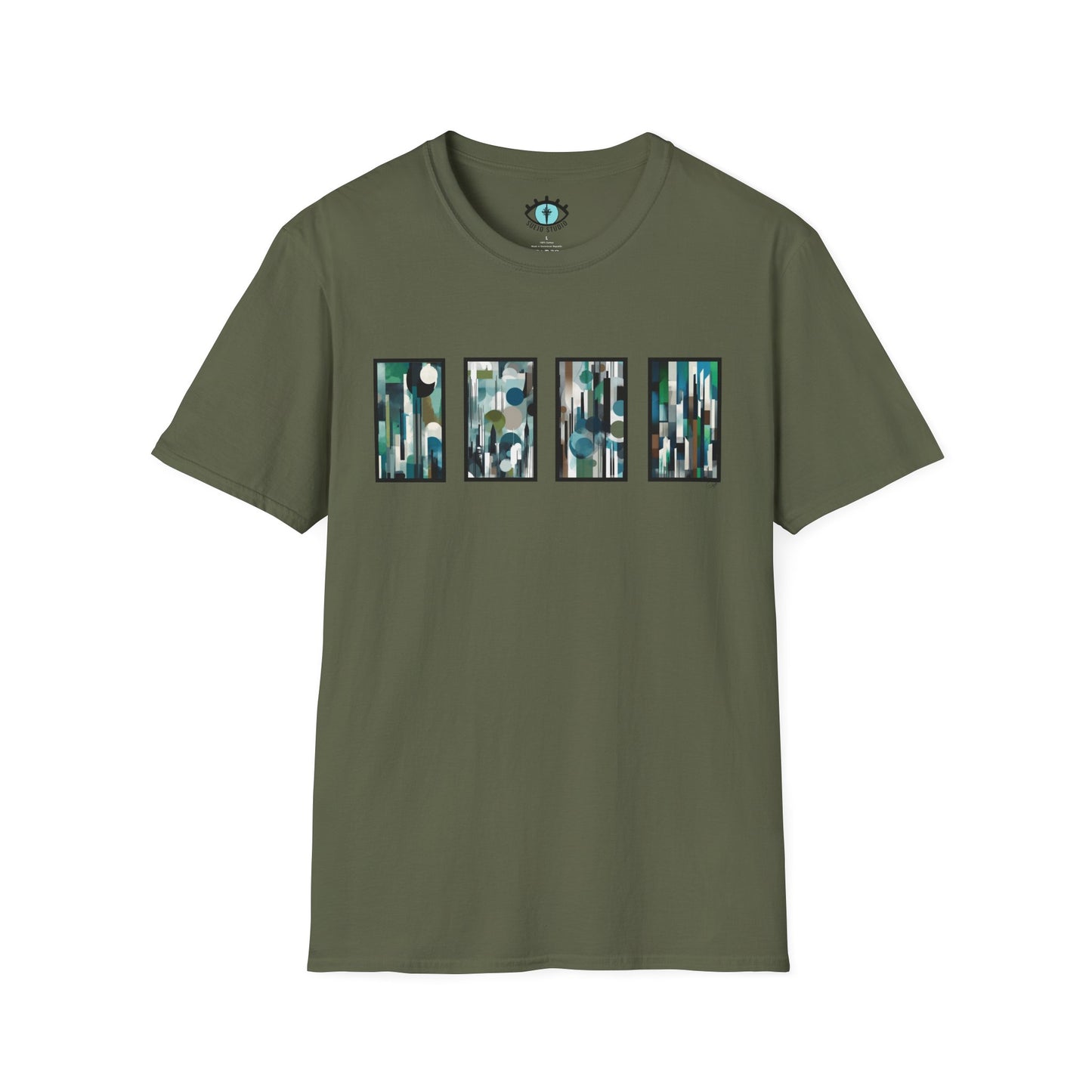 “Night Skyline” Abstract Art - Unisex T-Shirt