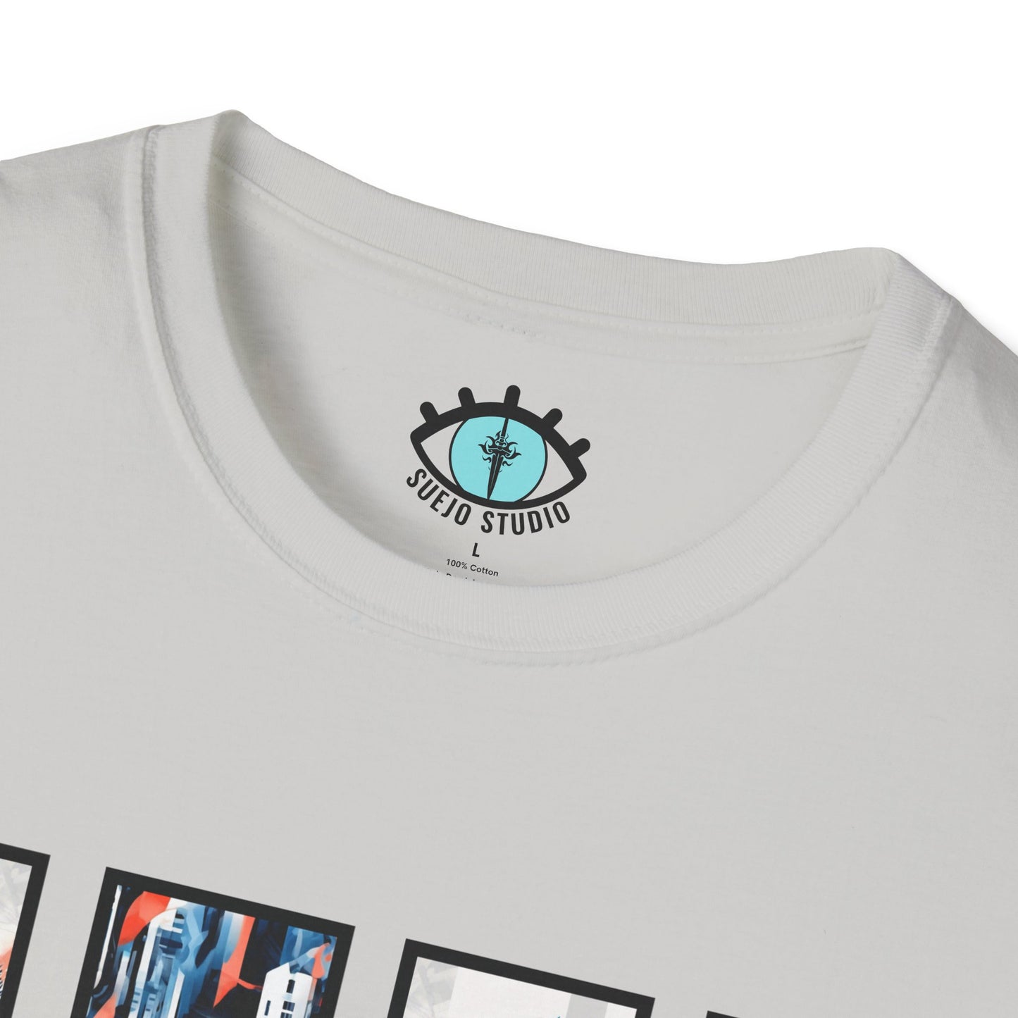 “Cityscape Blue” Abstract Art - Unisex T-Shirt